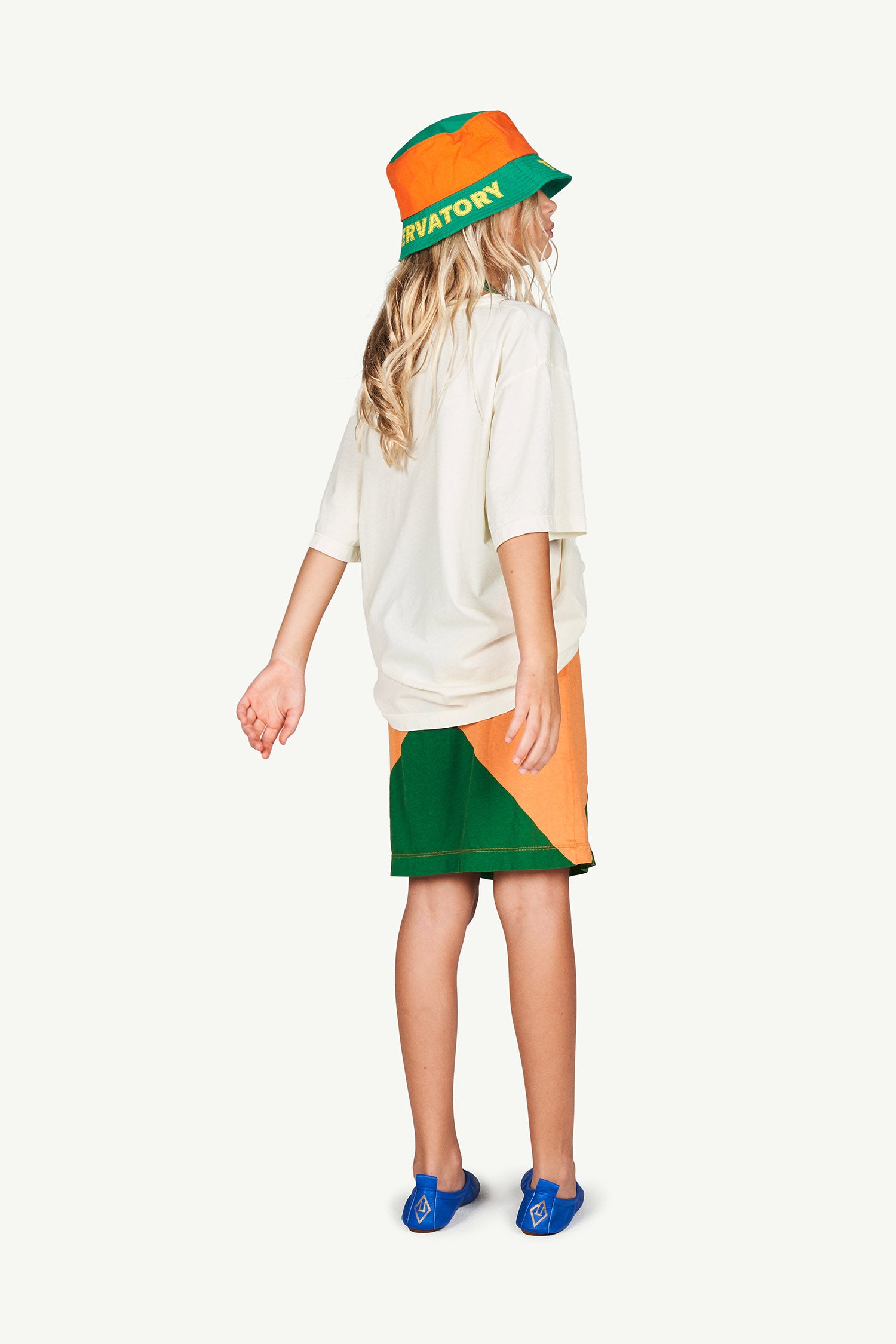 Girls White Flower Cotton T-Shirt