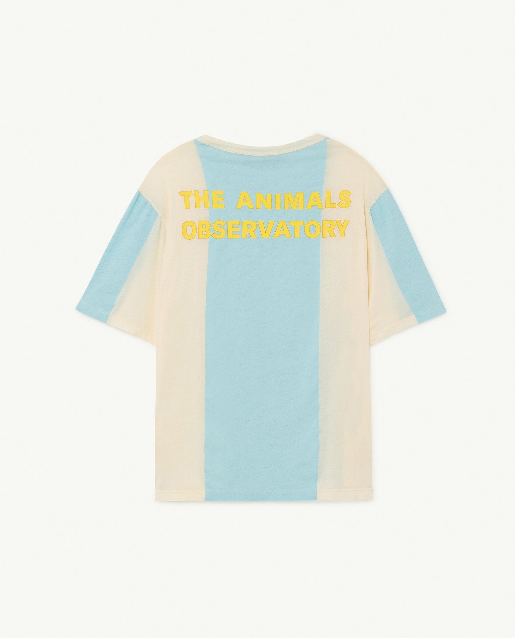 Girls White & Blue Stripe Cotton T-Shirt