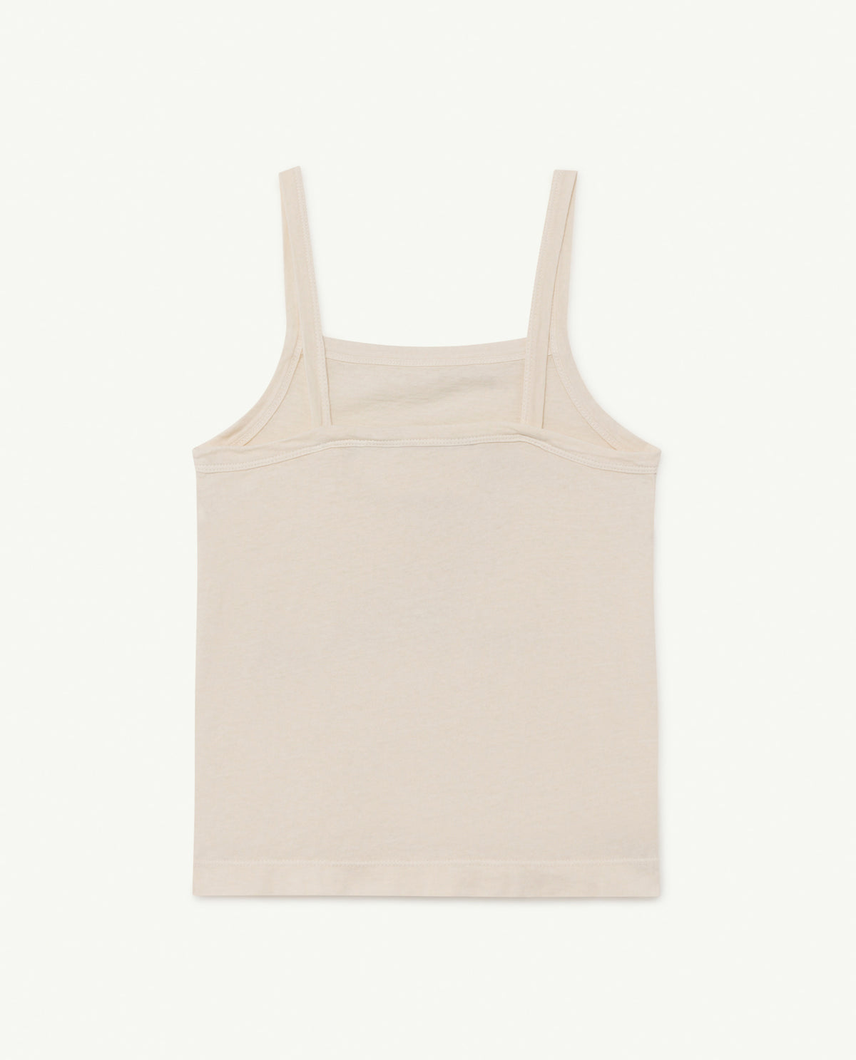 Girls White Bird Cotton Tank Top