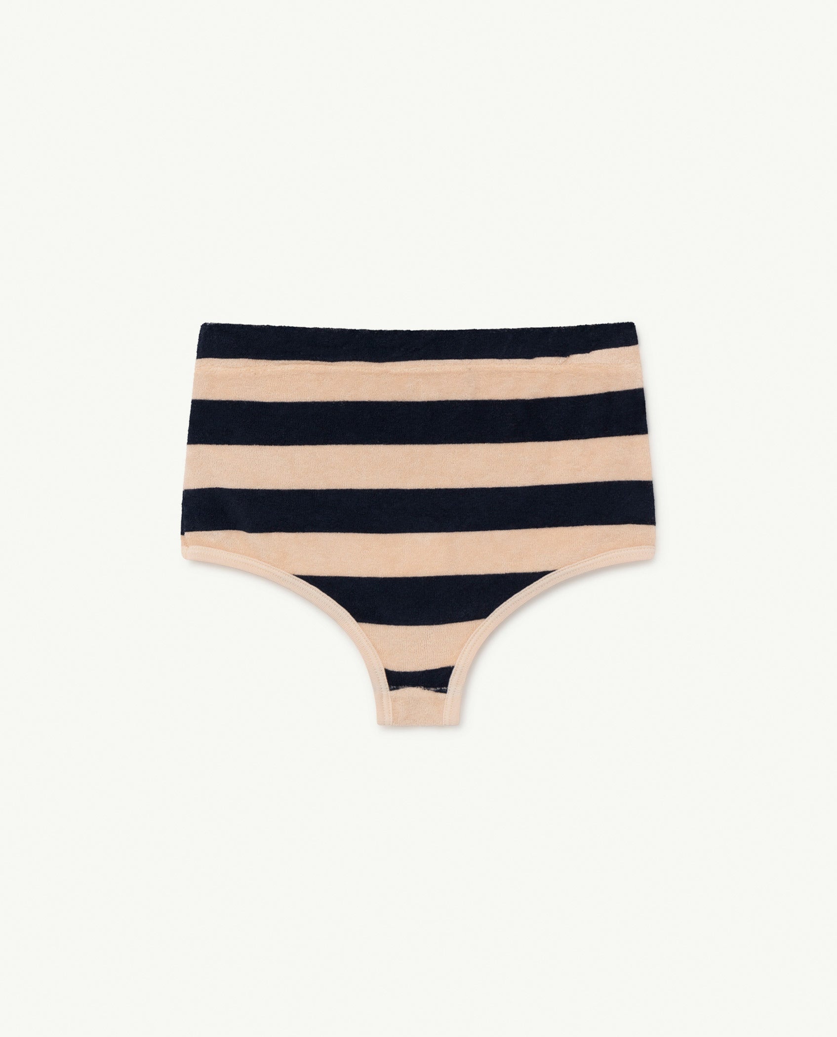 Girls Beige Stripe Cotton Underpants