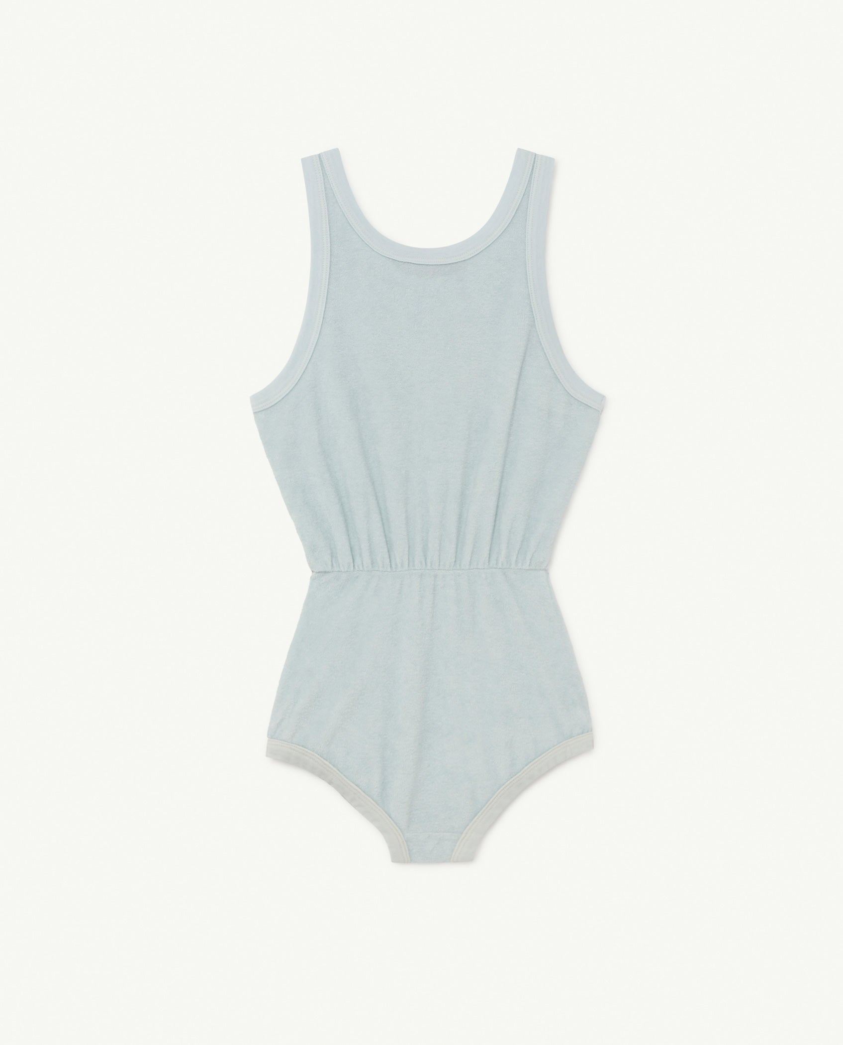 Girls Blue Painted Cotton Jumpsuit