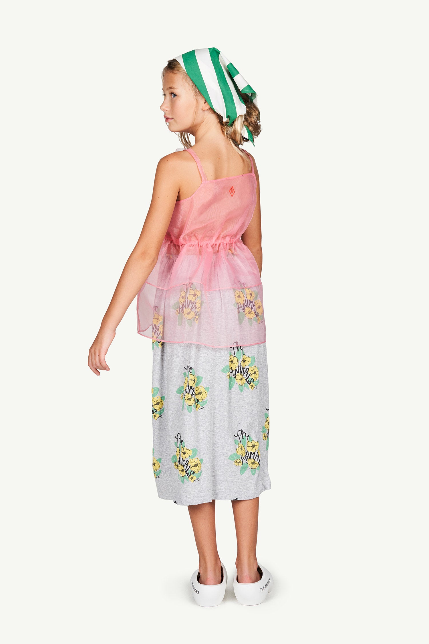 Girls Pink Flower Tulle Dress