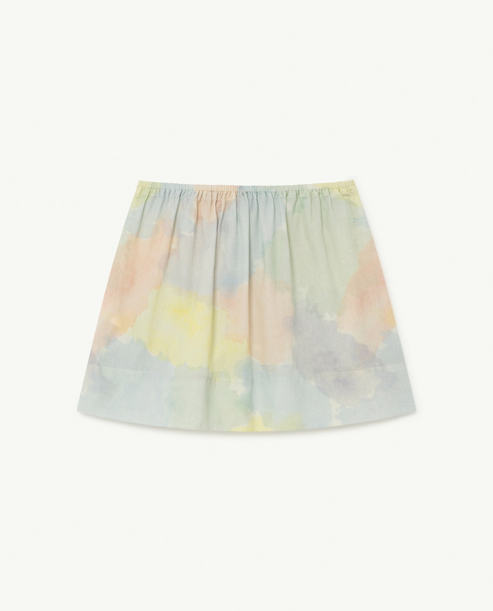 Girls Multicolor Watercolor Cotton Skirt