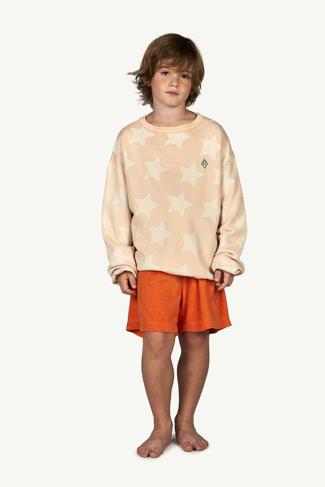 Boys & Girls Beige Cotton Sweatshirt