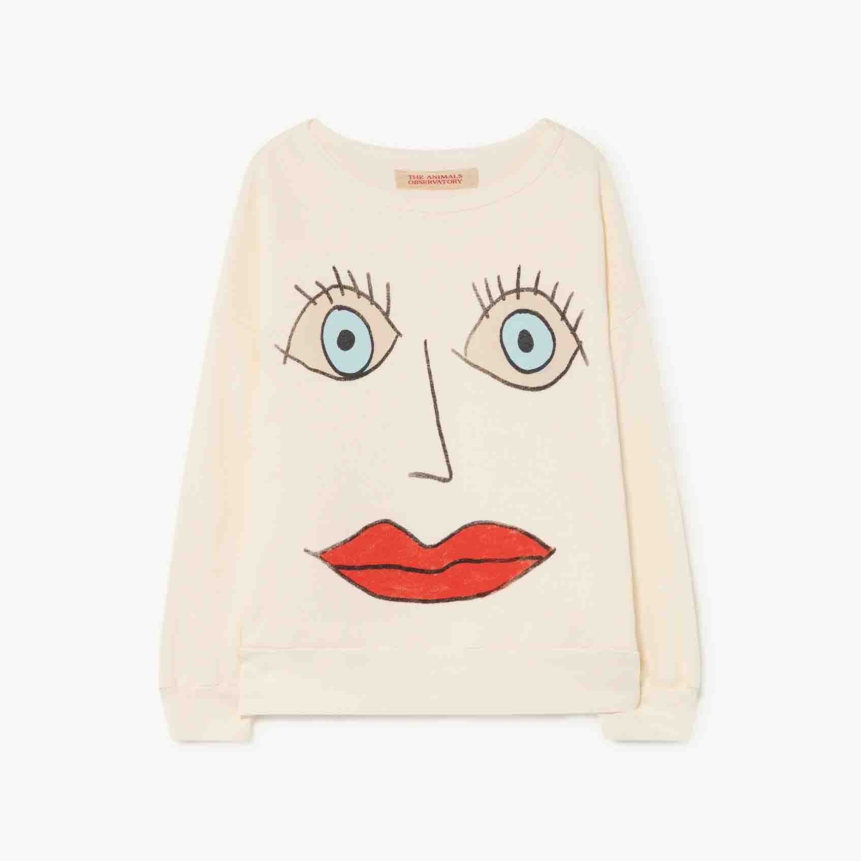 Boys & Girls White Cotton Sweatshirt