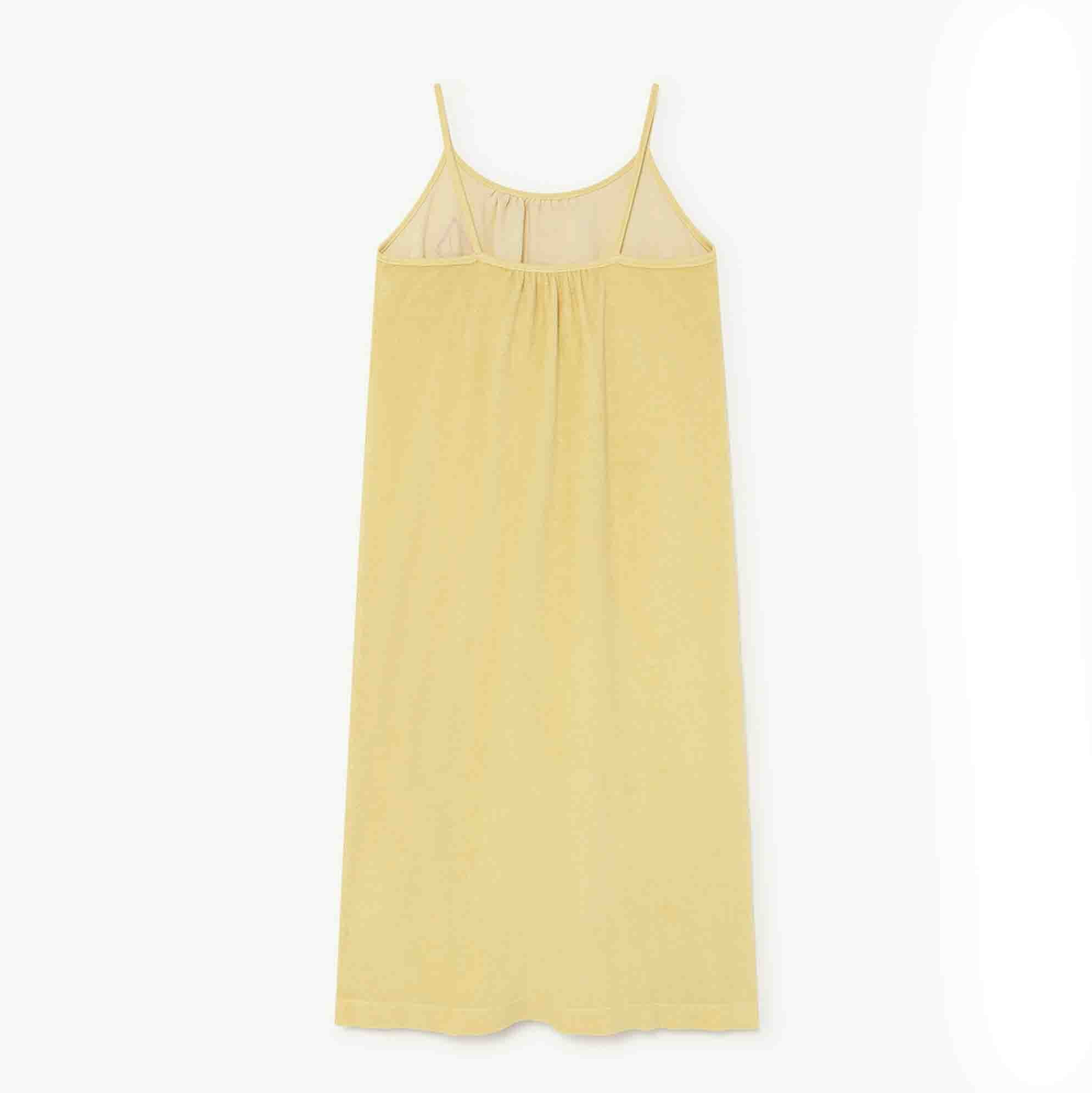 Girls Yellow Logo Cotton Dress