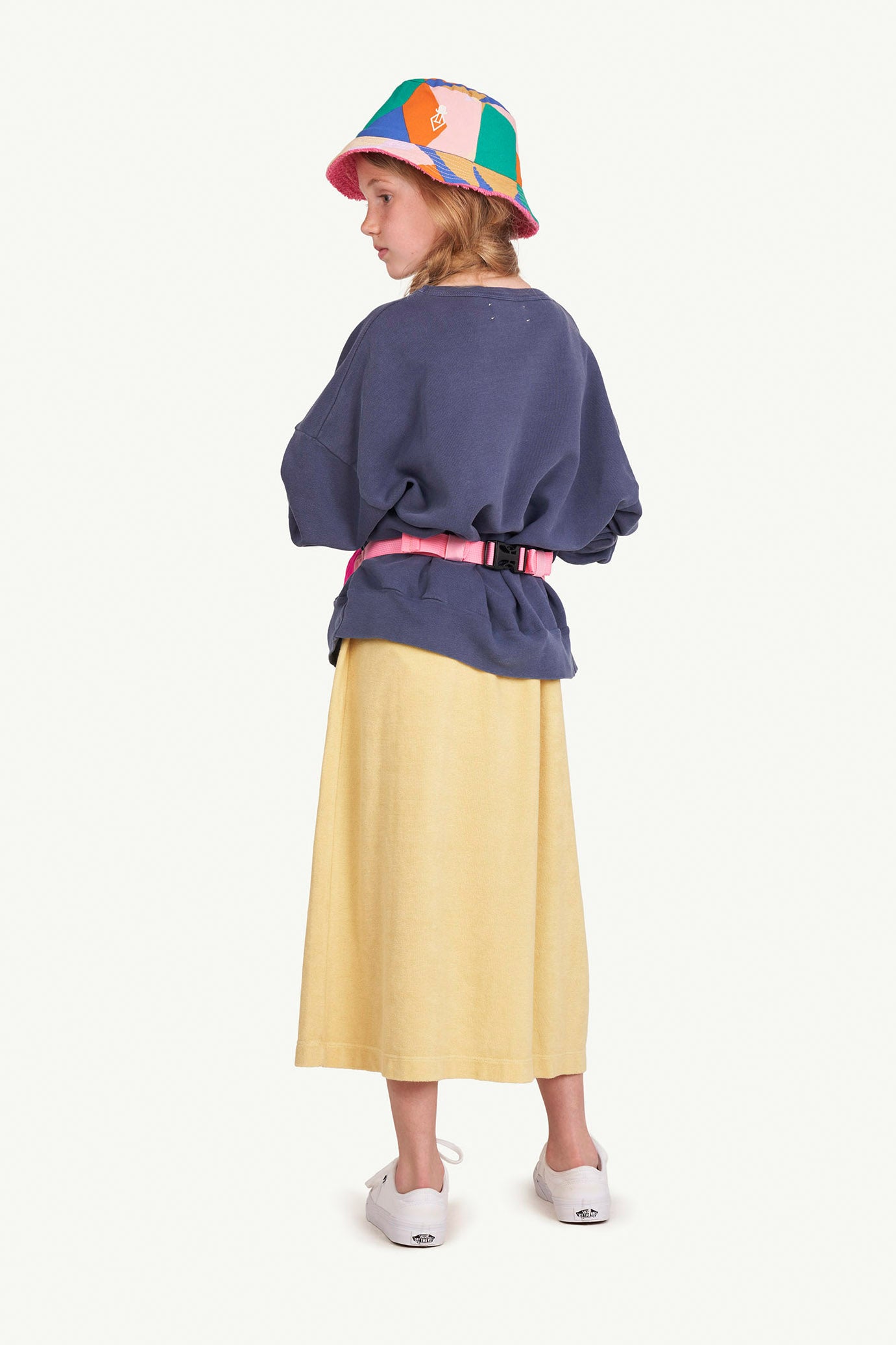 Girls Yellow Logo Cotton Dress