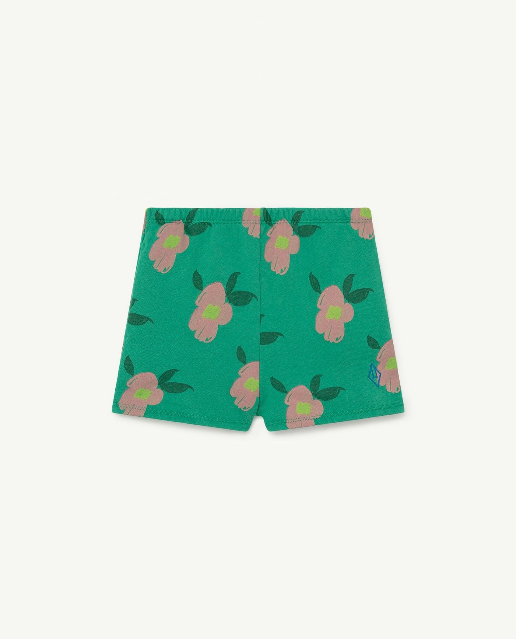 Boys & Girls Green Flowers Shorts