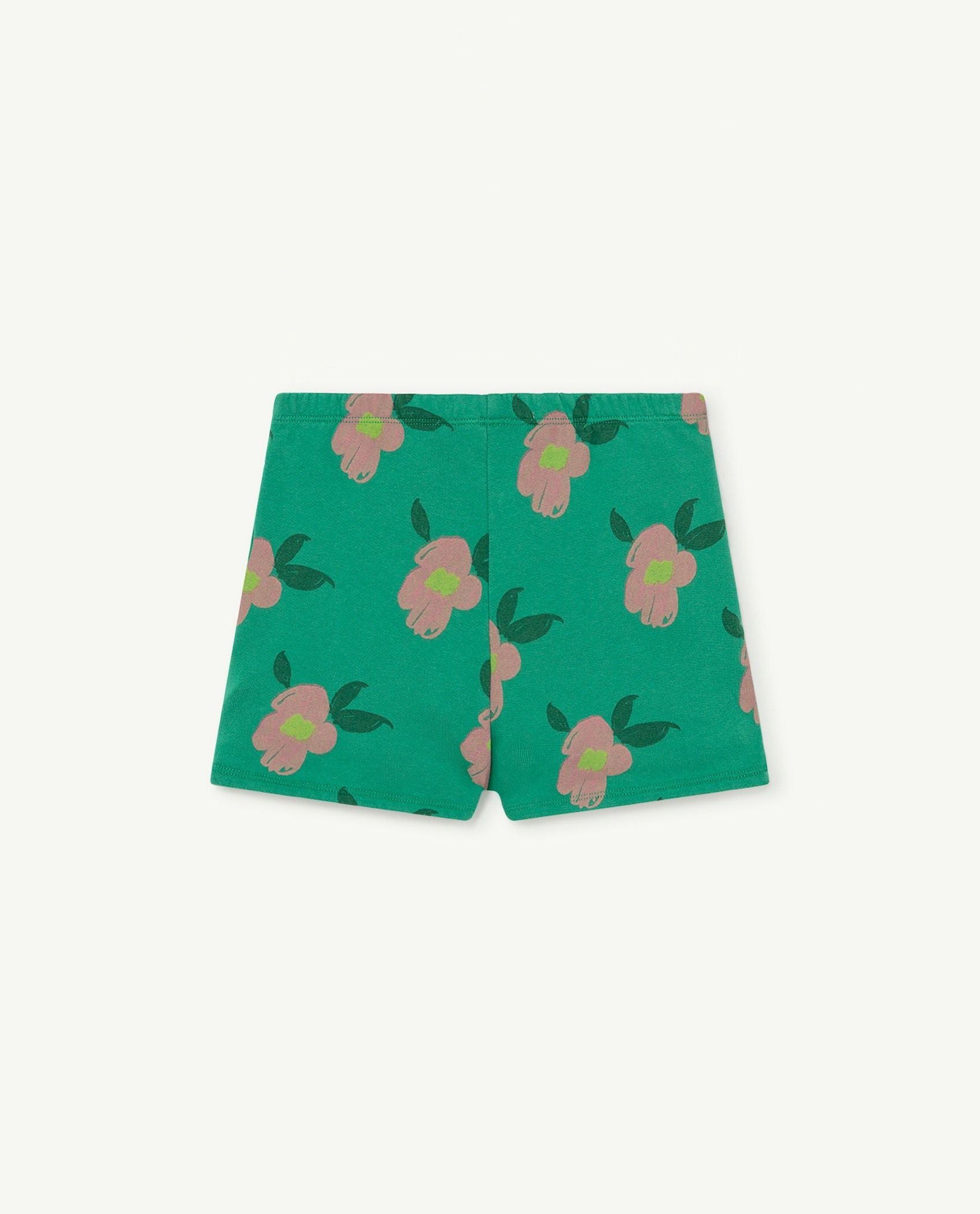 Boys & Girls Green Flowers Shorts