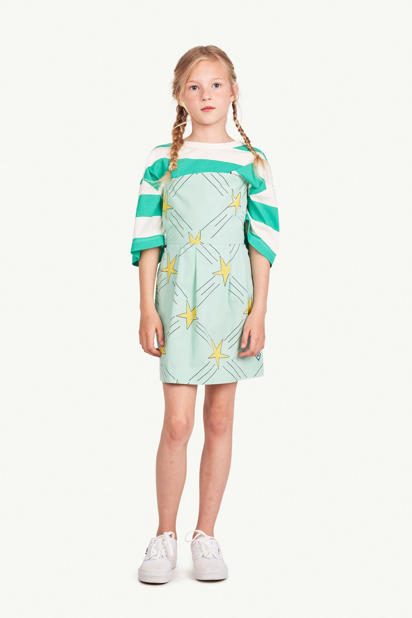 Girls Green Star Dress