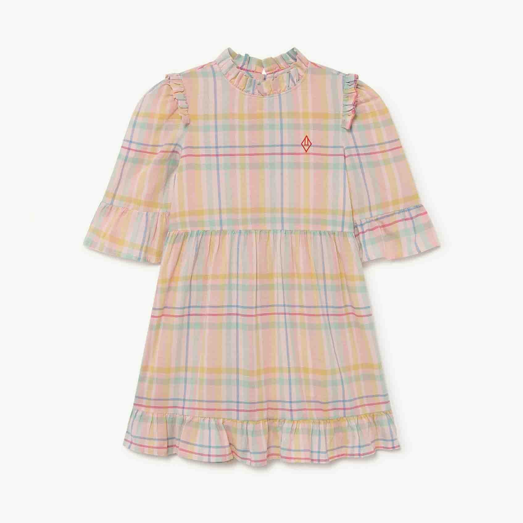 Girls Pink Check Dress