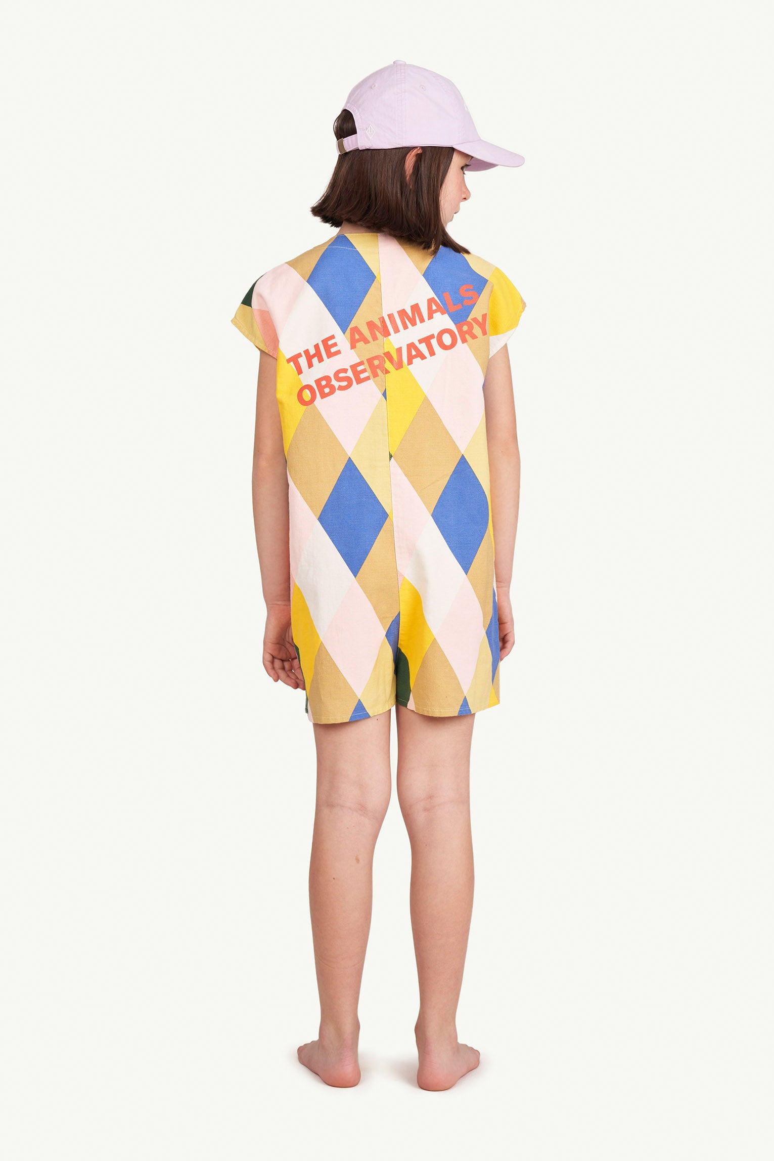 Girls Multicolor Check Romper