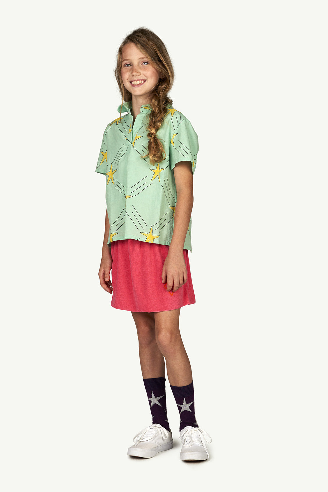 Girls Green Cotton Shirt