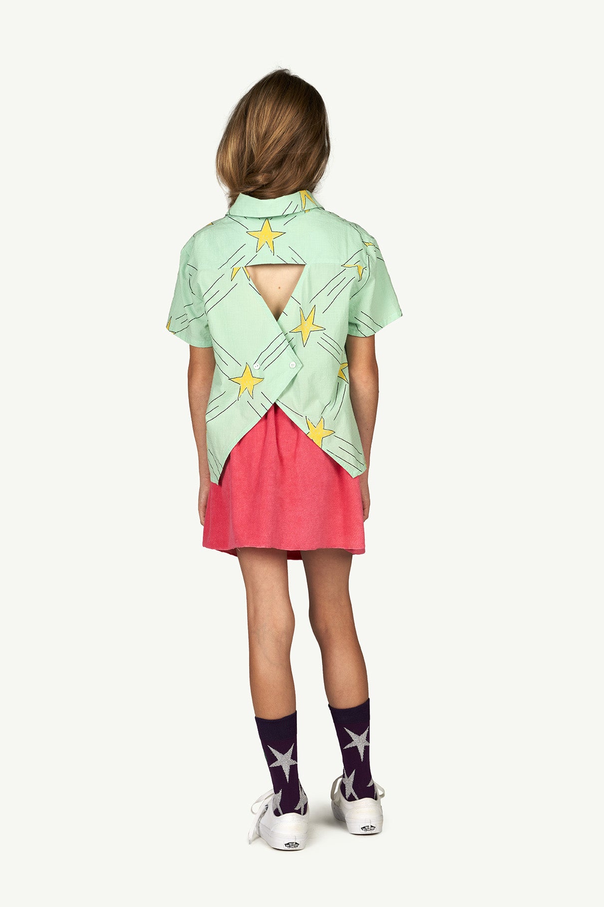 Girls Green Cotton Shirt