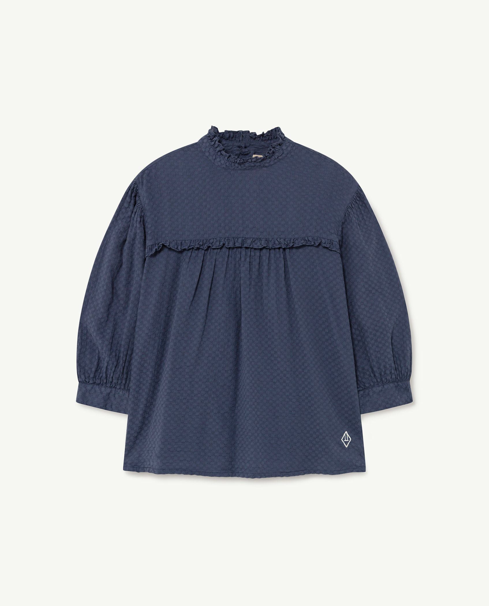 Girls Navy Cotton Shirt