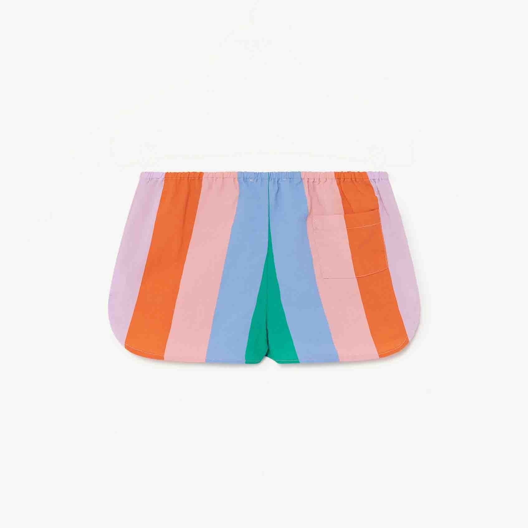 Girls Multicolor Stripe Short