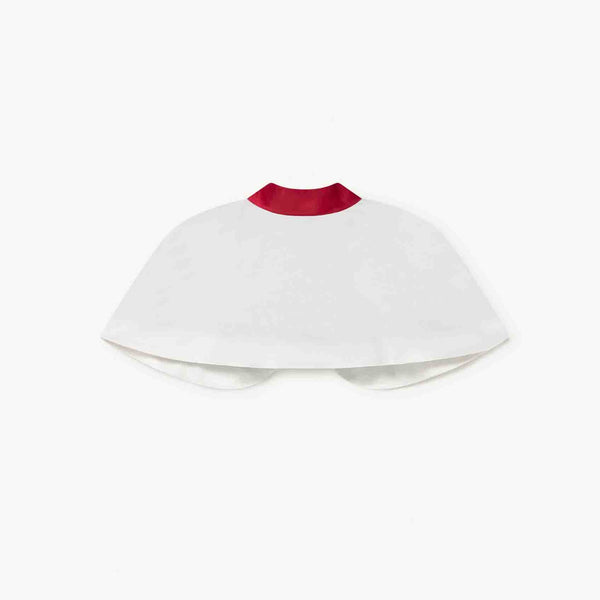 Girls White Logo Cape