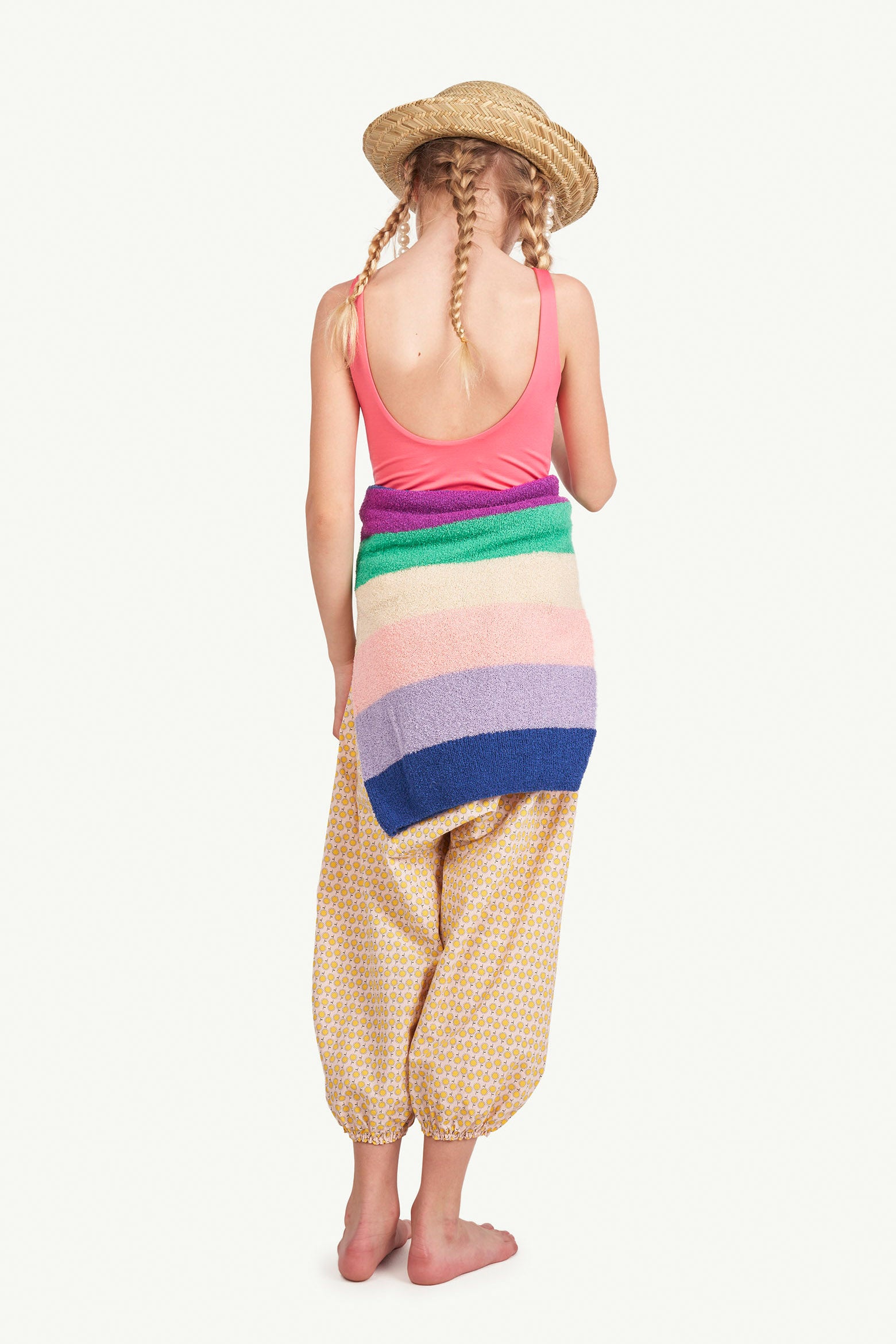Girls Multicolor Striped Sweater
