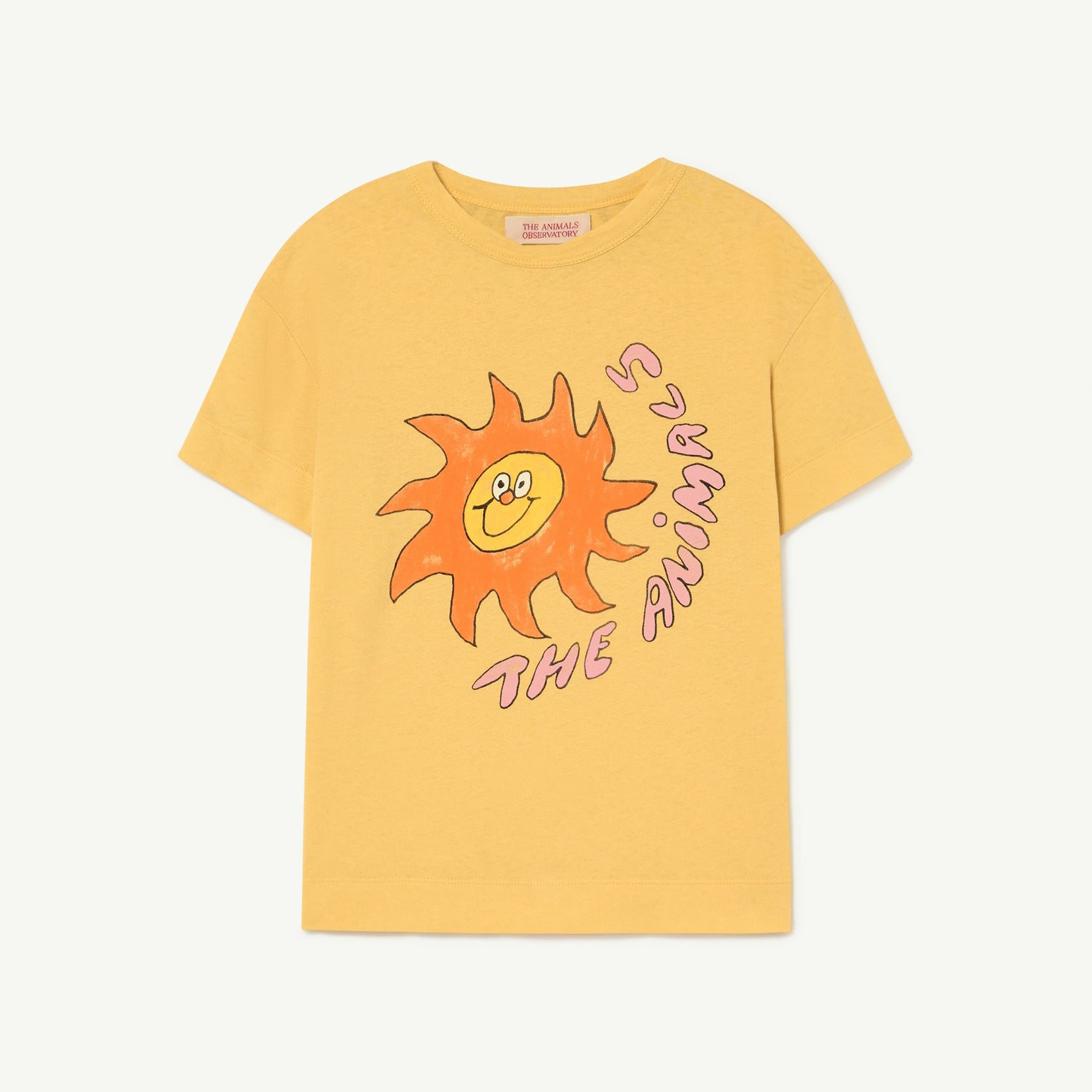 Boys & Girls Yellow Printed Cotton T-Shirt