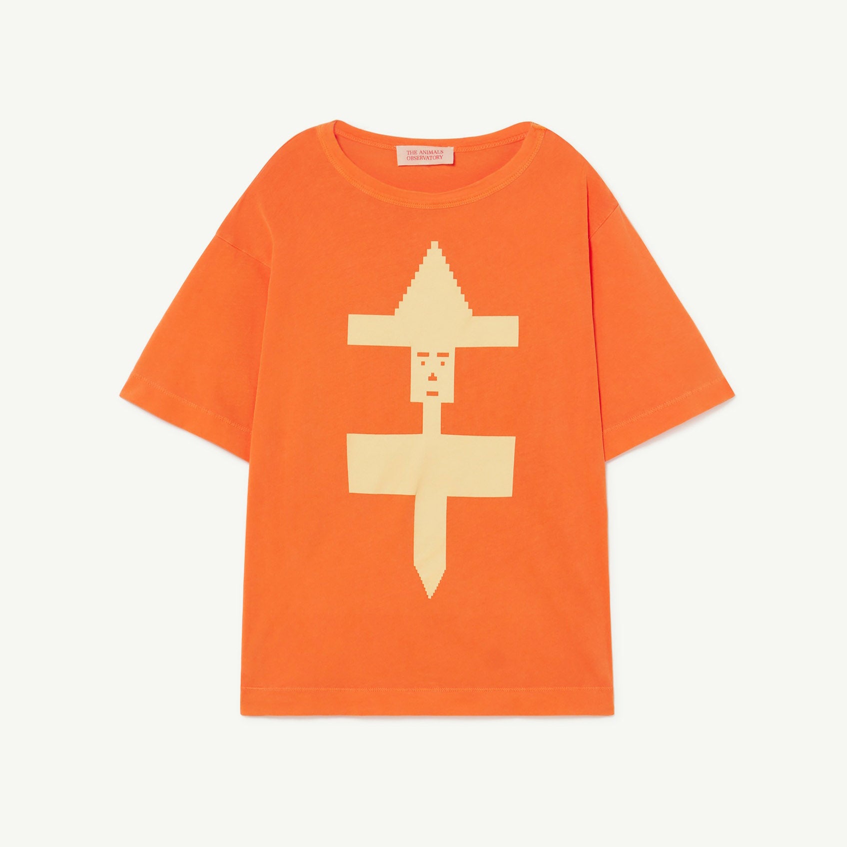 Boys & Girls Orange Form Cotton T-Shirt