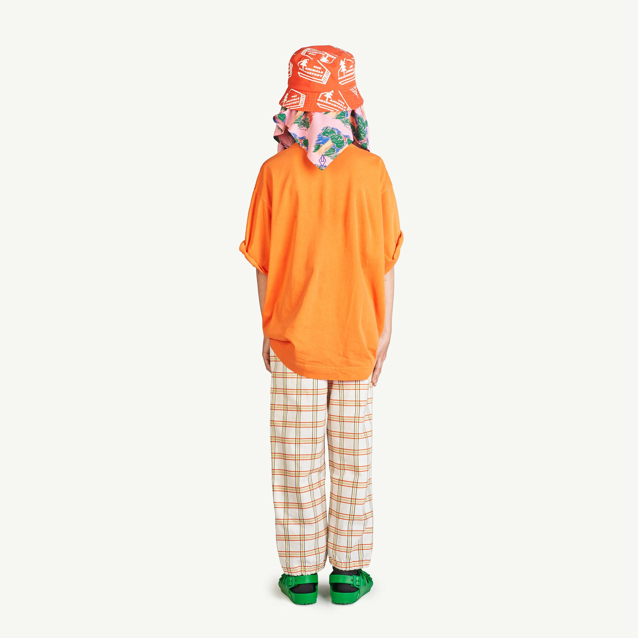 Boys & Girls Orange Form Cotton T-Shirt