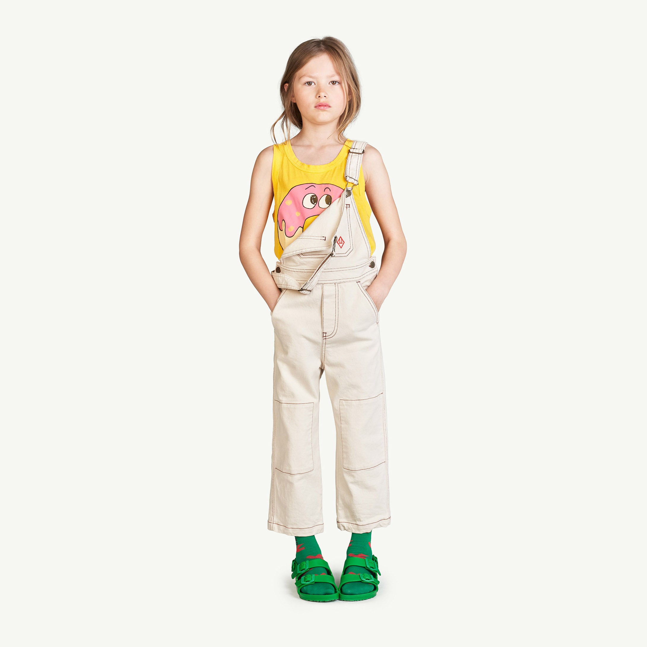 Boys & Girls Yellow Donut Cotton Vest