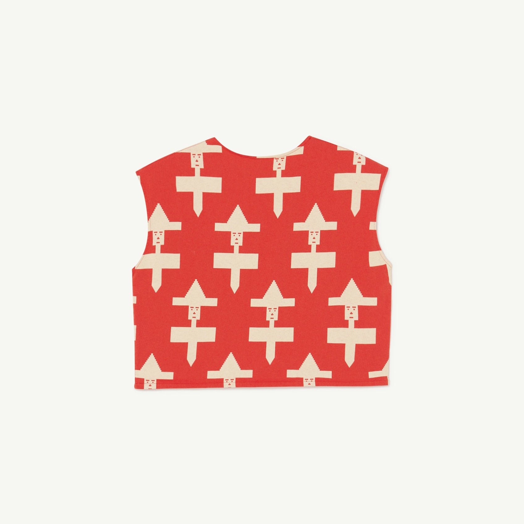 Girls Red Form Cotton T-Shirt