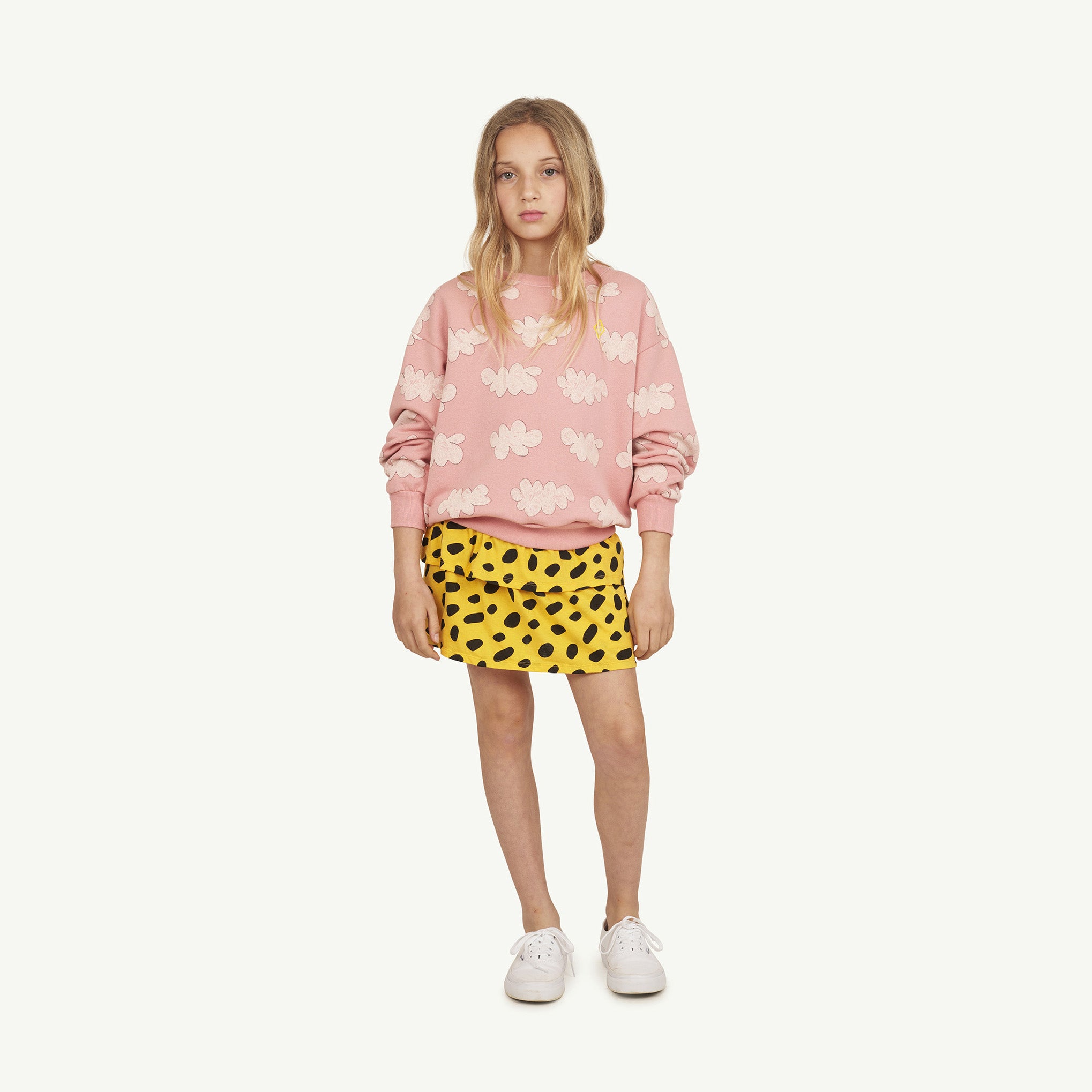Boys & Girls Pink Printed Cotton Sweatshirt