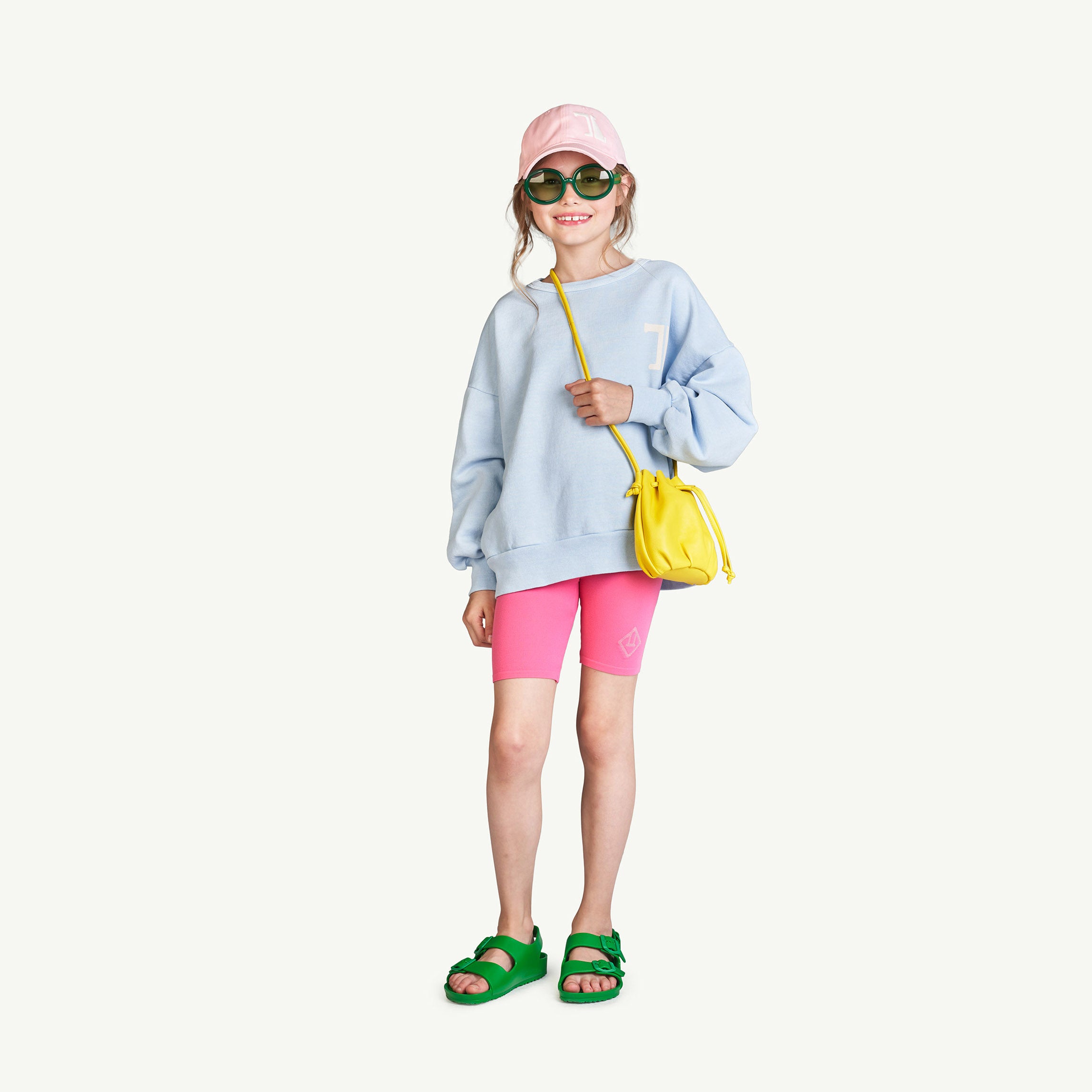 Boys & Girls Light Blue Logo Cotton Sweatshirt