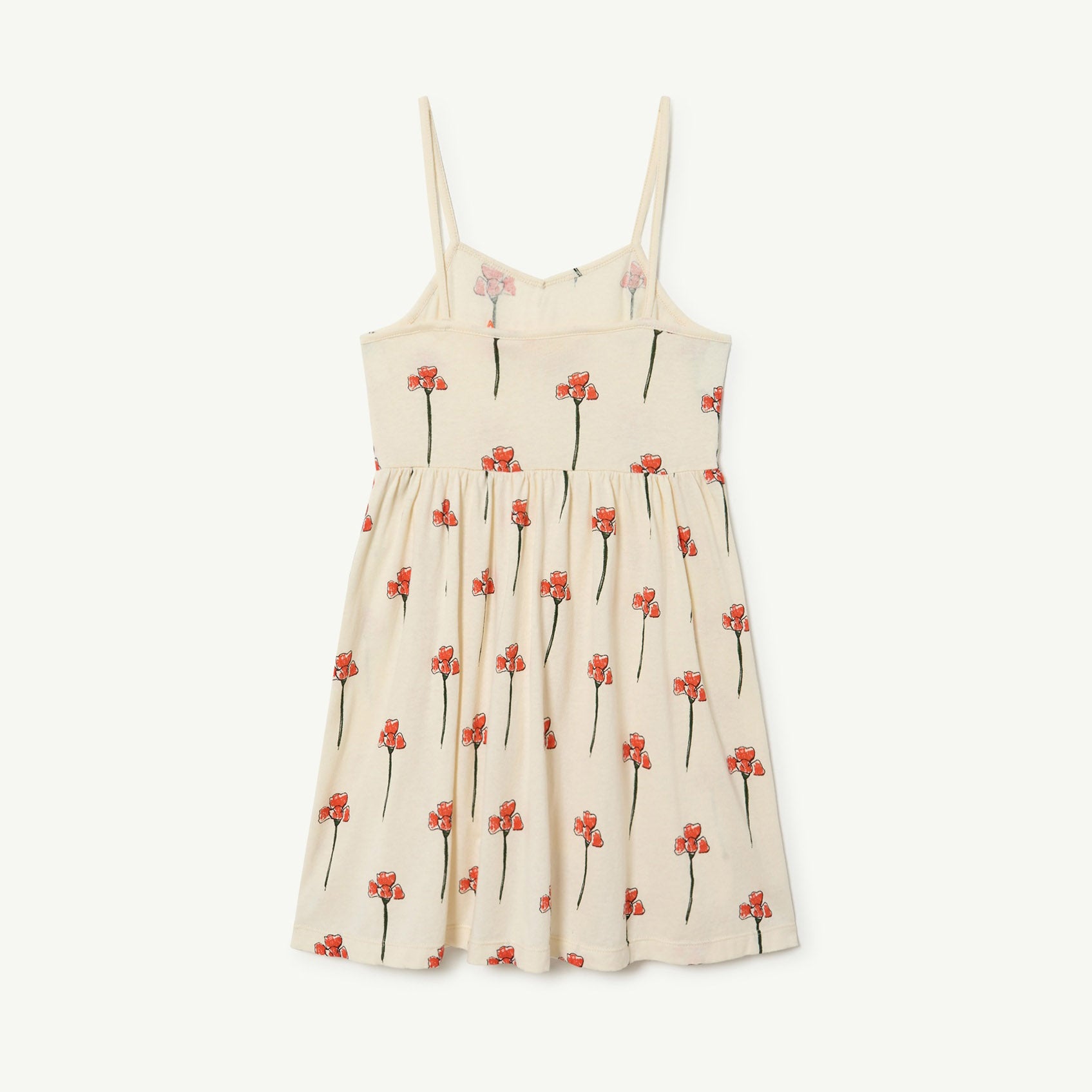 Girls White Flowers Cotton Dress