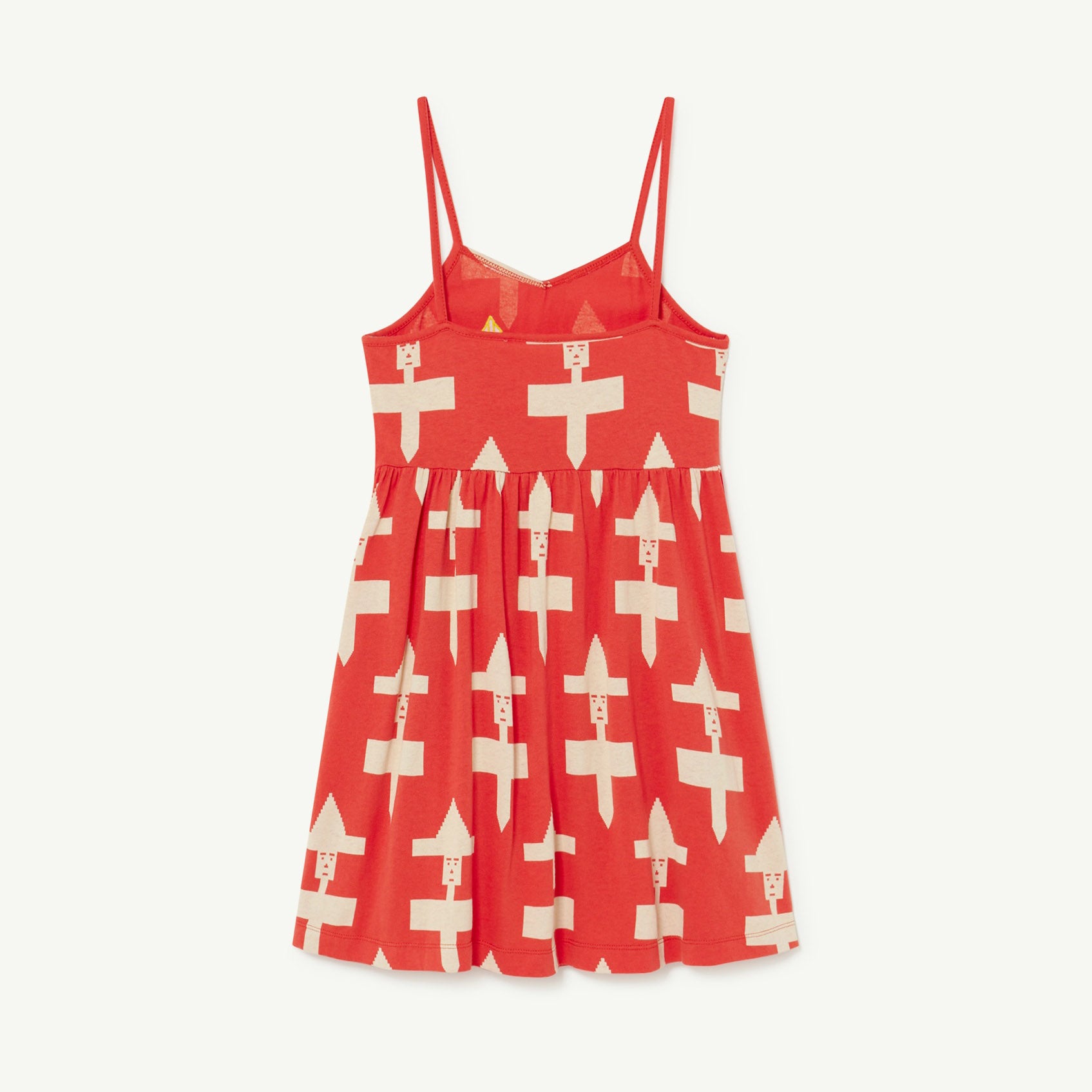 Girls Red Form Cotton Dress