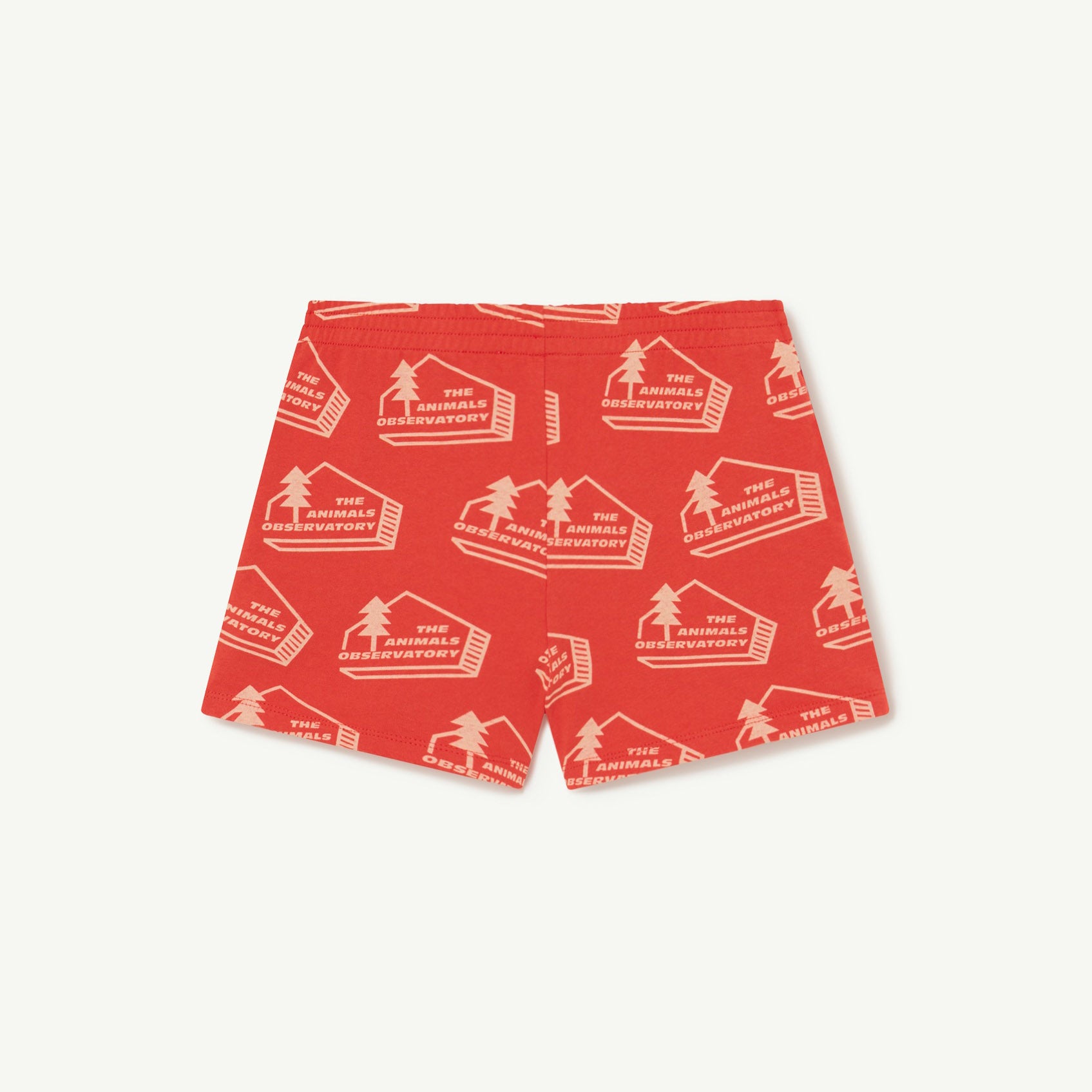 Boys & Girls Red Printed Cotton Shorts