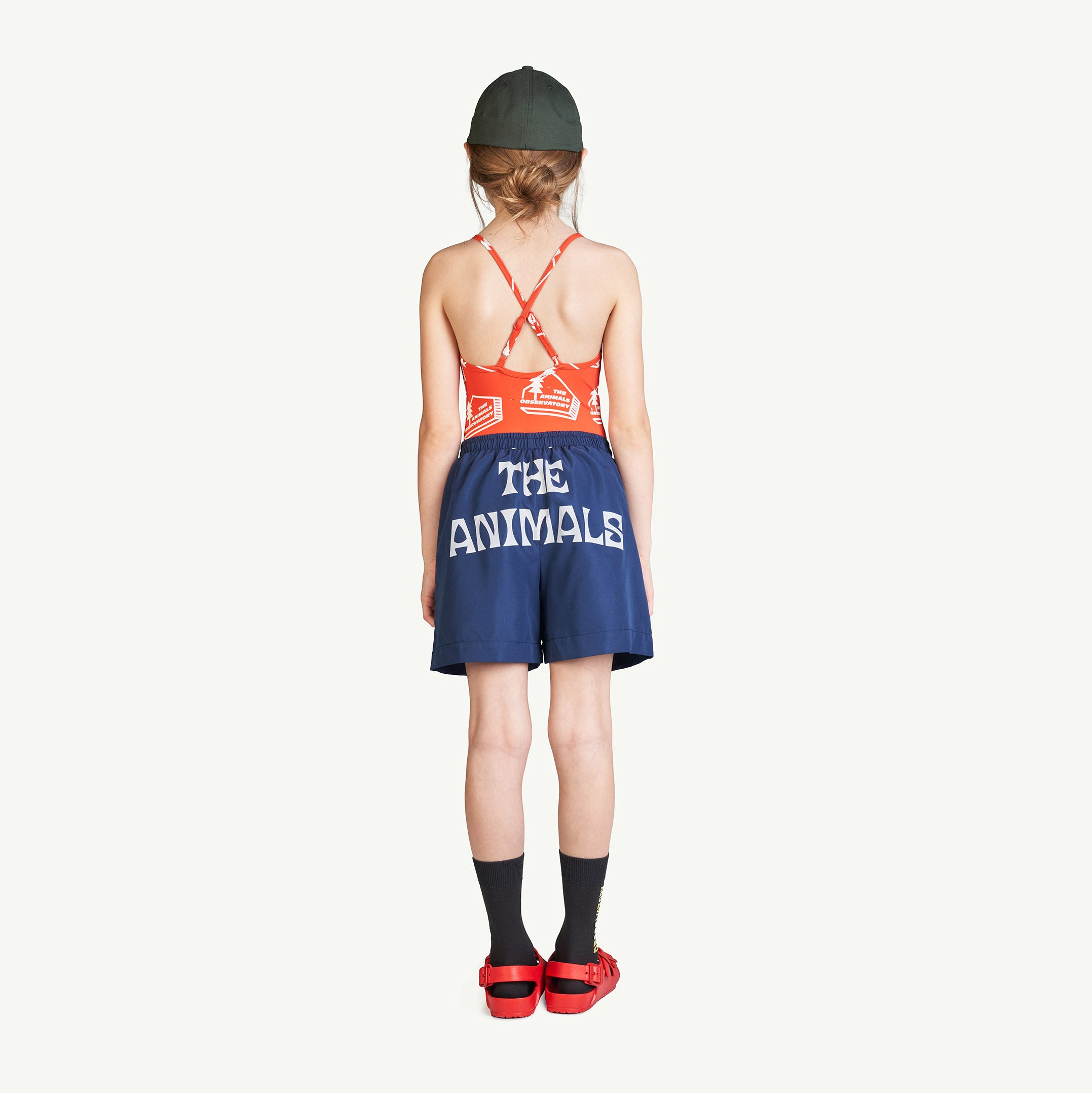 Boys & Girls Navy Logo Swim Shorts