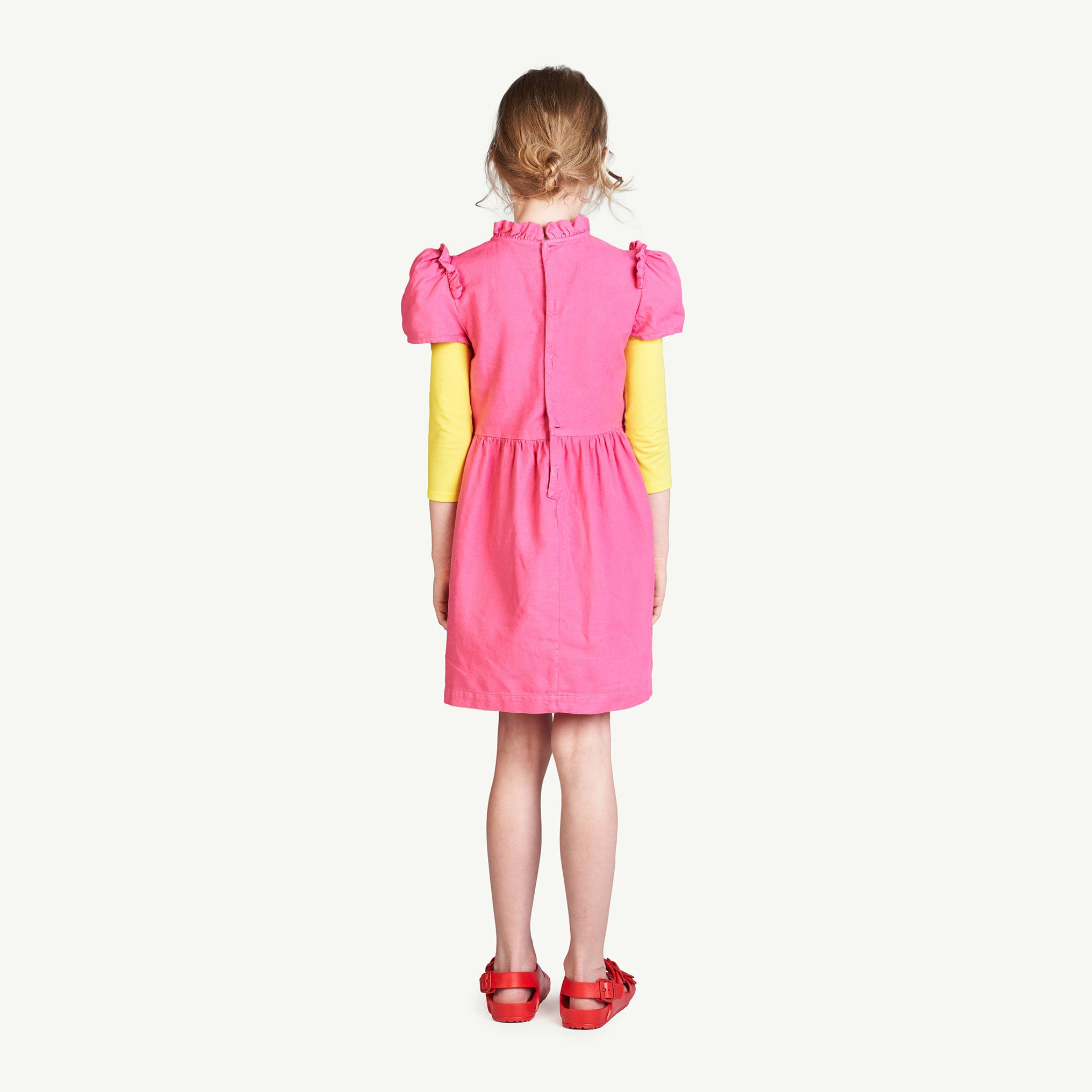 Girls Pink Logo Cotton Dress