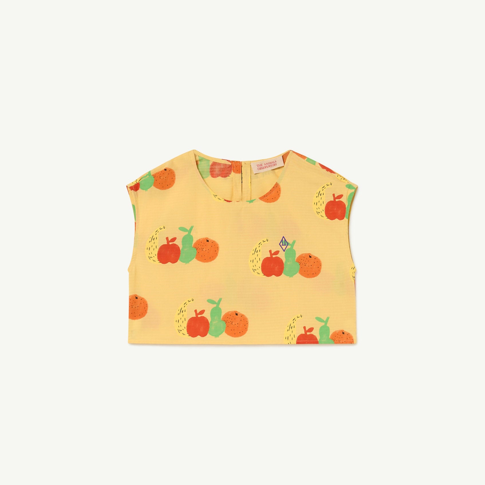 Girls Yellow Fruit Cotton T-Shirt