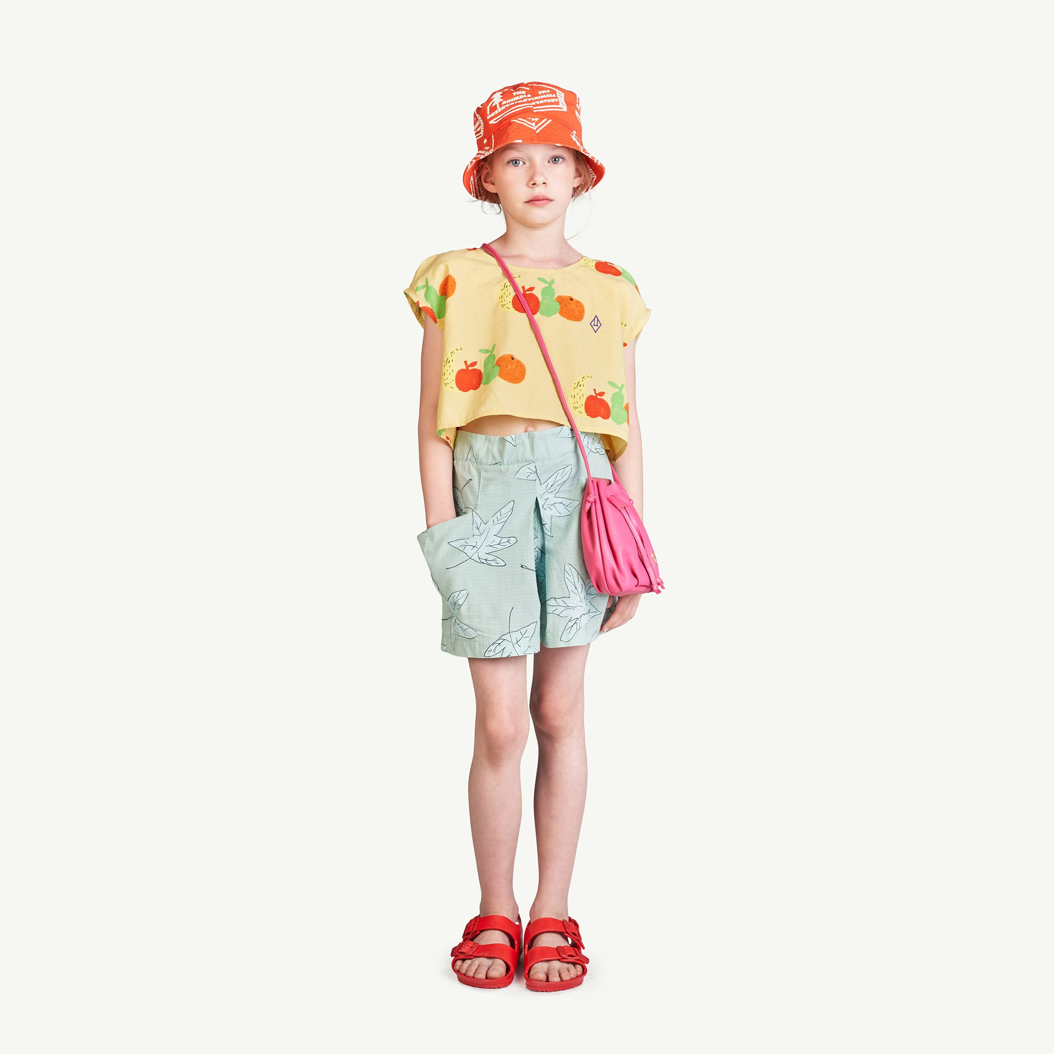 Girls Yellow Fruit Cotton T-Shirt