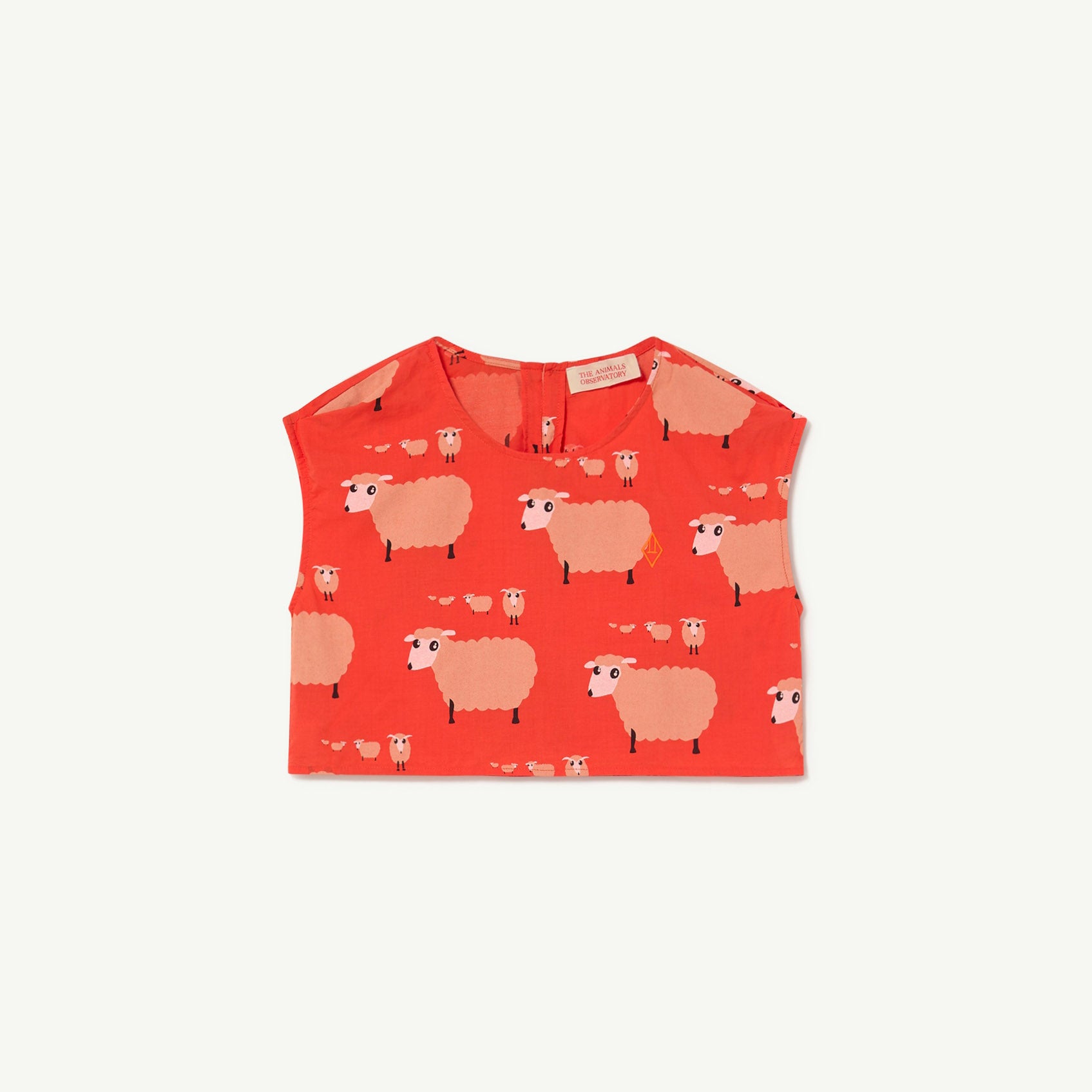 Girls Pink Sheep Cotton T-Shirt