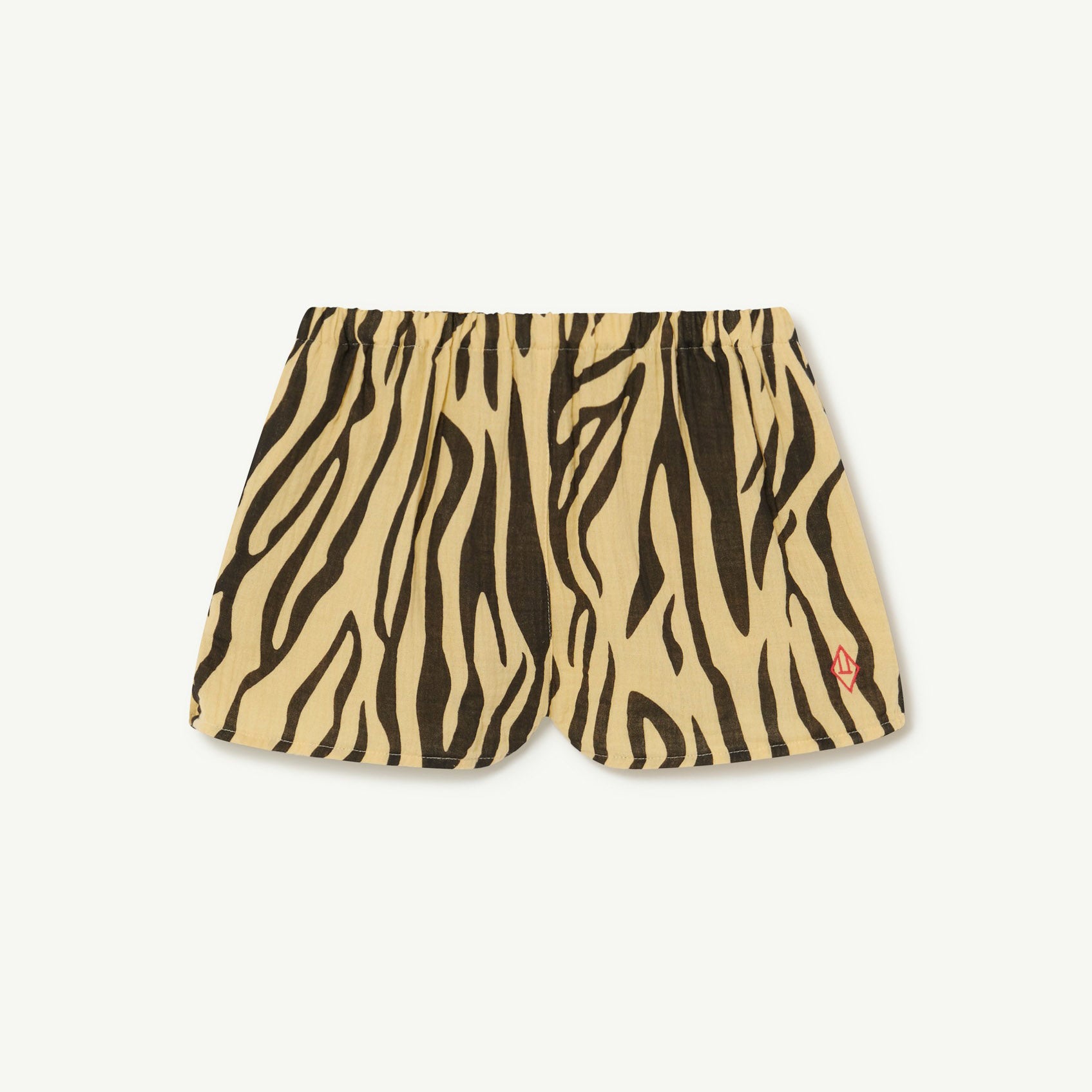 Boys & Girls Yellow Zebra Cotton Shorts