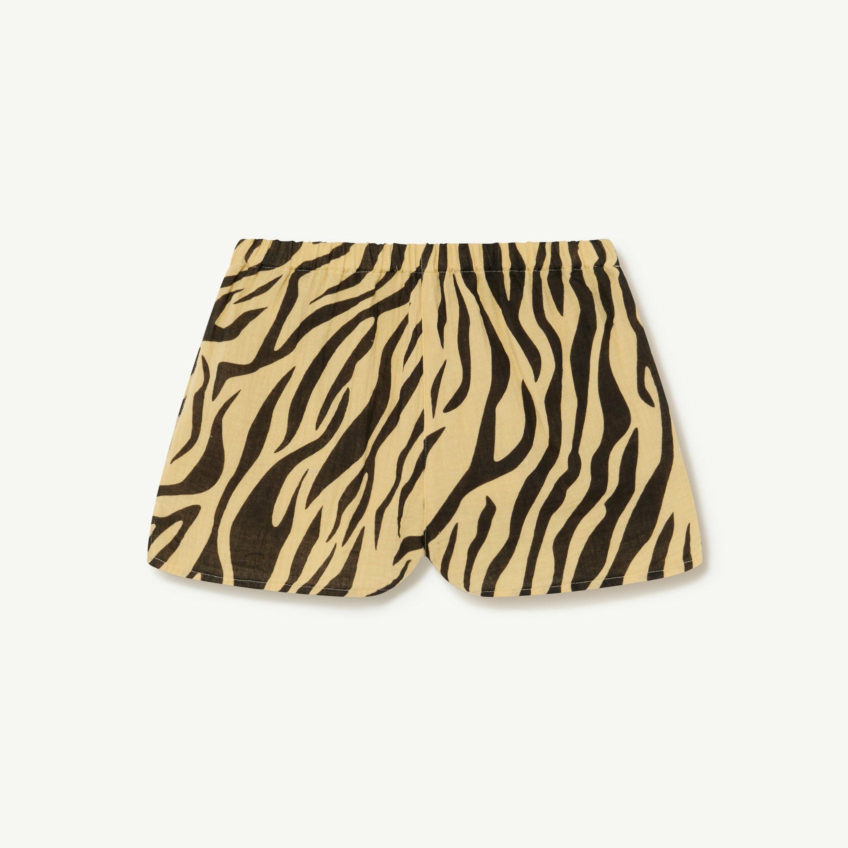 Boys & Girls Yellow Zebra Cotton Shorts