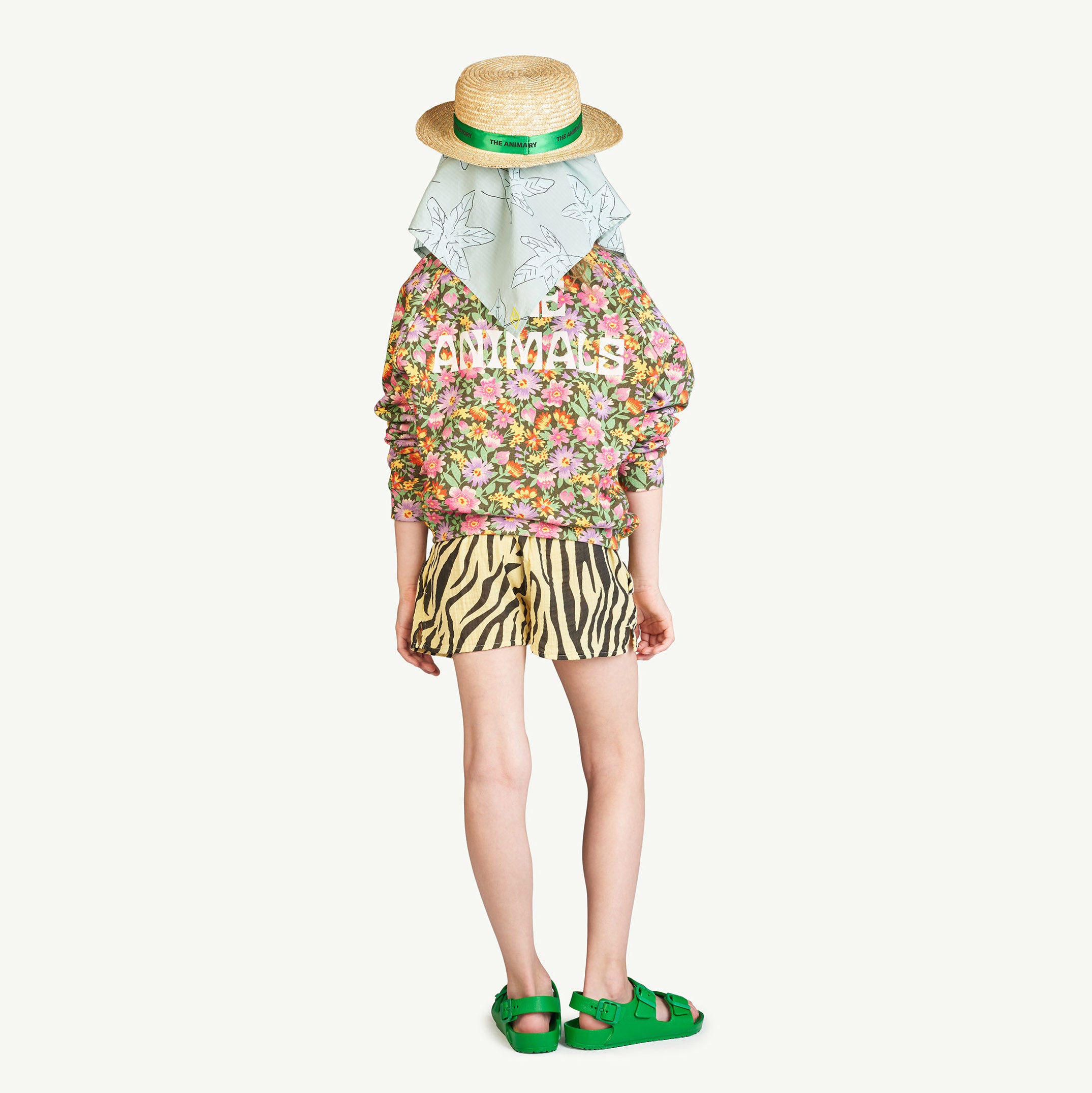 Boys & Girls Yellow Zebra Cotton Shorts