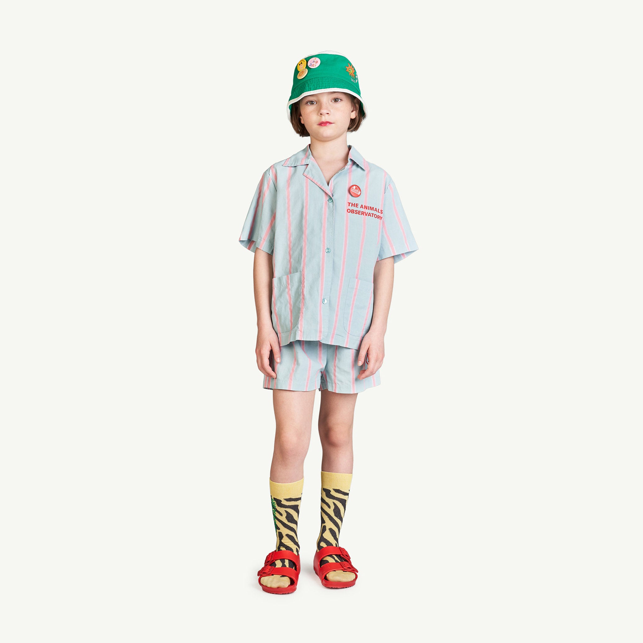 Boys & Girls Lavand Stripes Cotton Nightwear Set