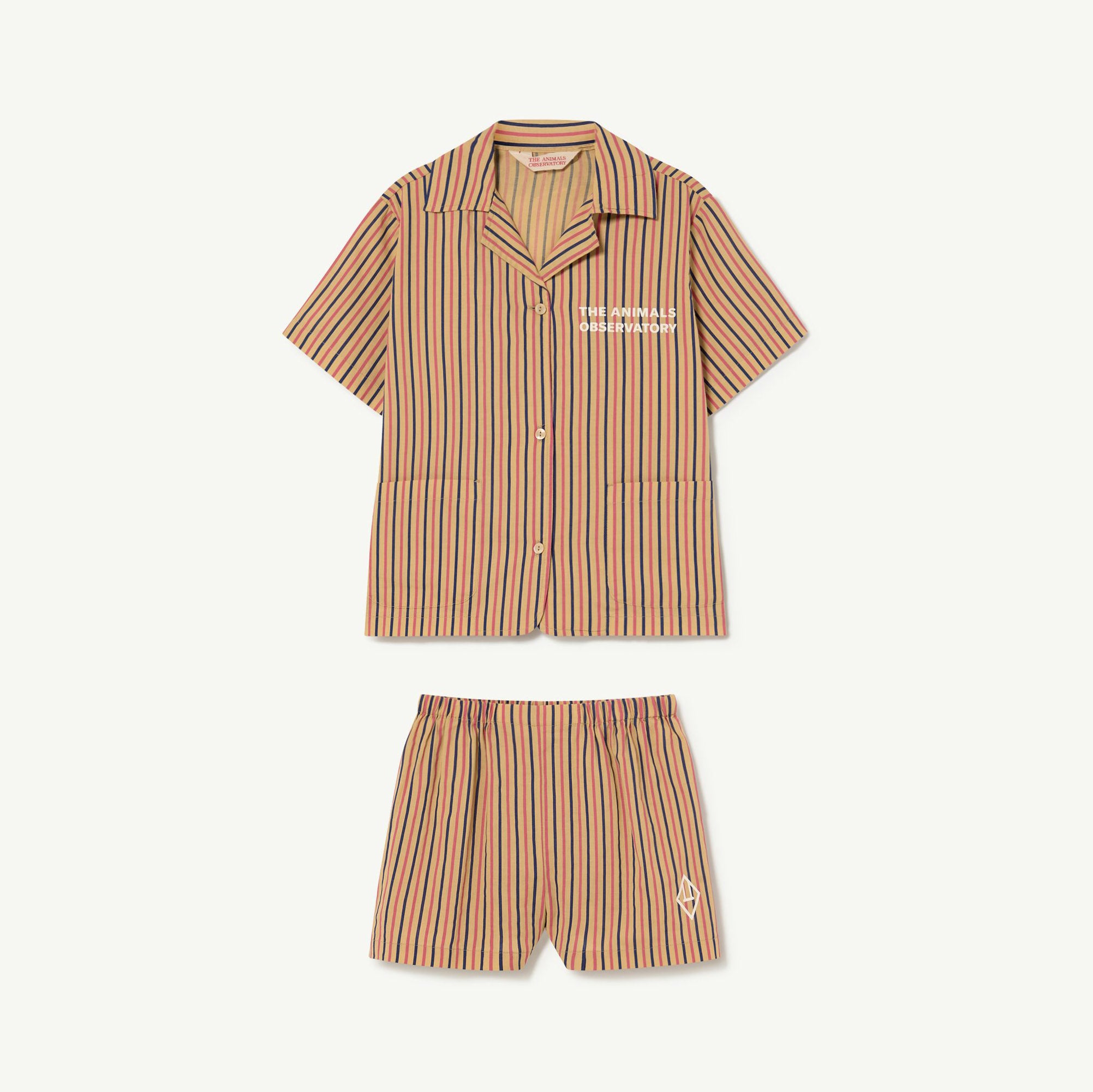 Boys & Girls Camel Stripes Cotton Nightwear Set