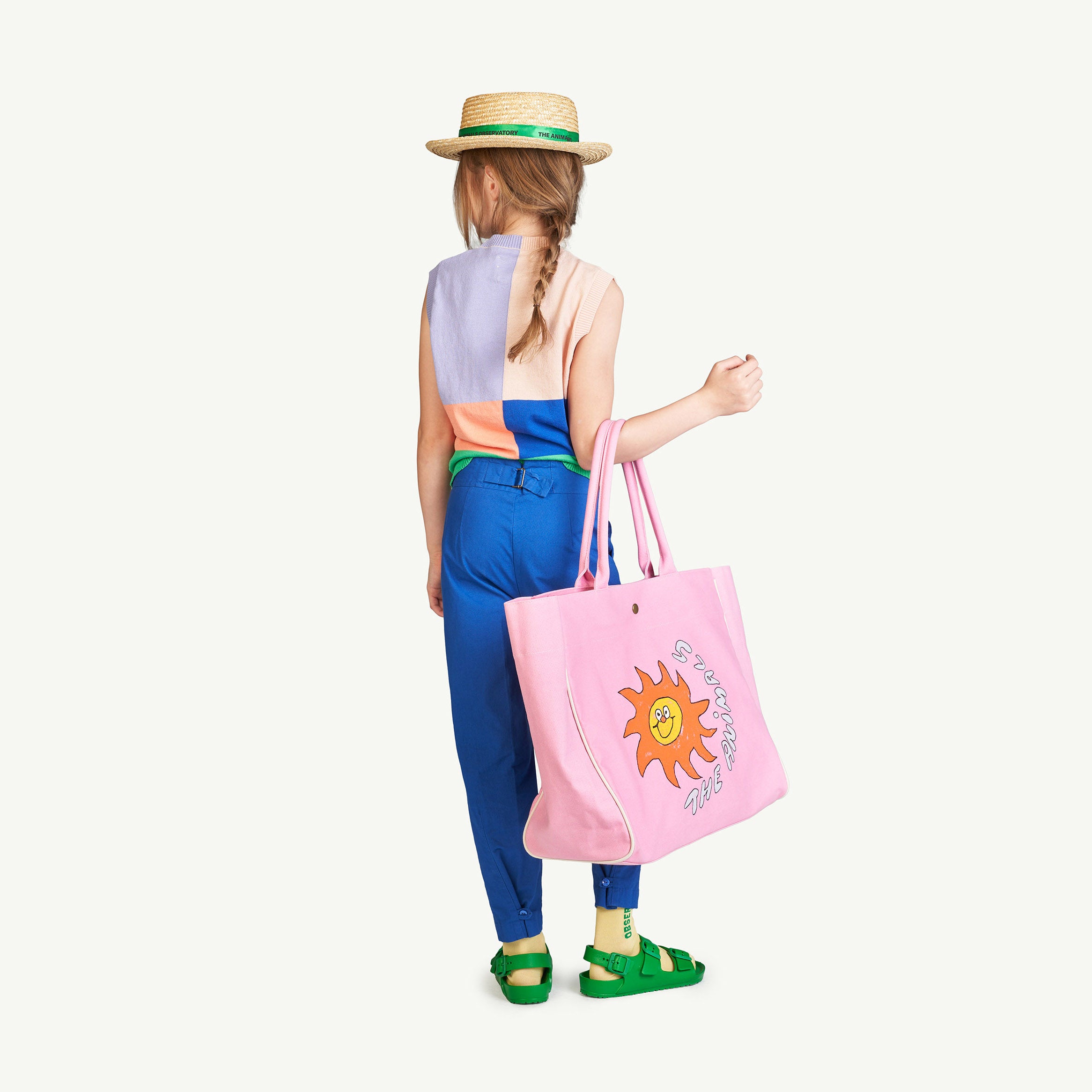 Girls Multicolor Logo Cotton Vest