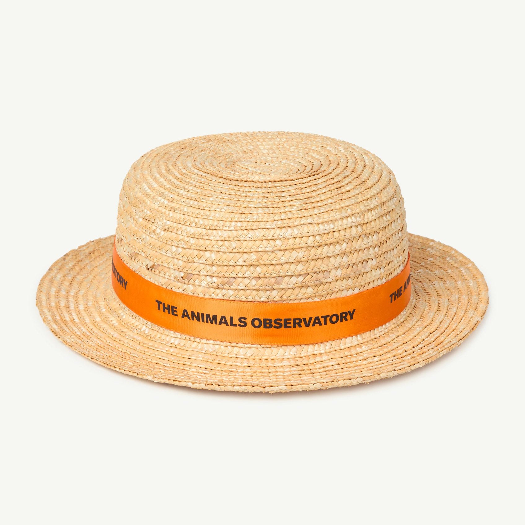 Girls Orange Logo Straw Hat