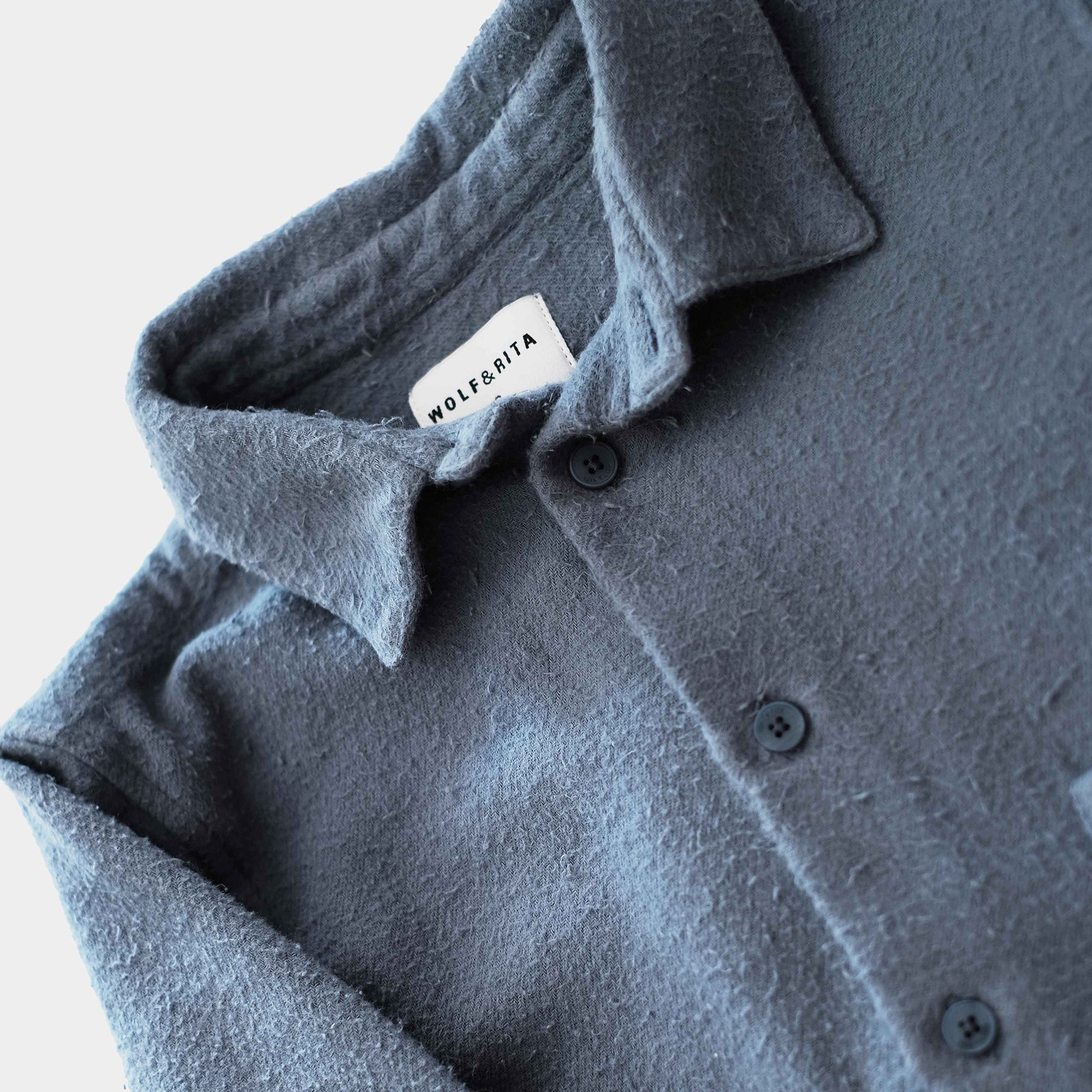 Girls & Boys Blue Cotton Shirt
