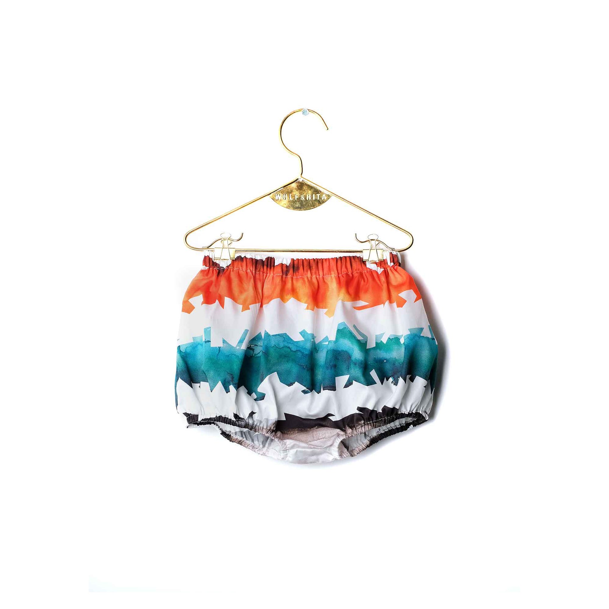 Girls & Boys Watercolor Strpies Cotton Shorts