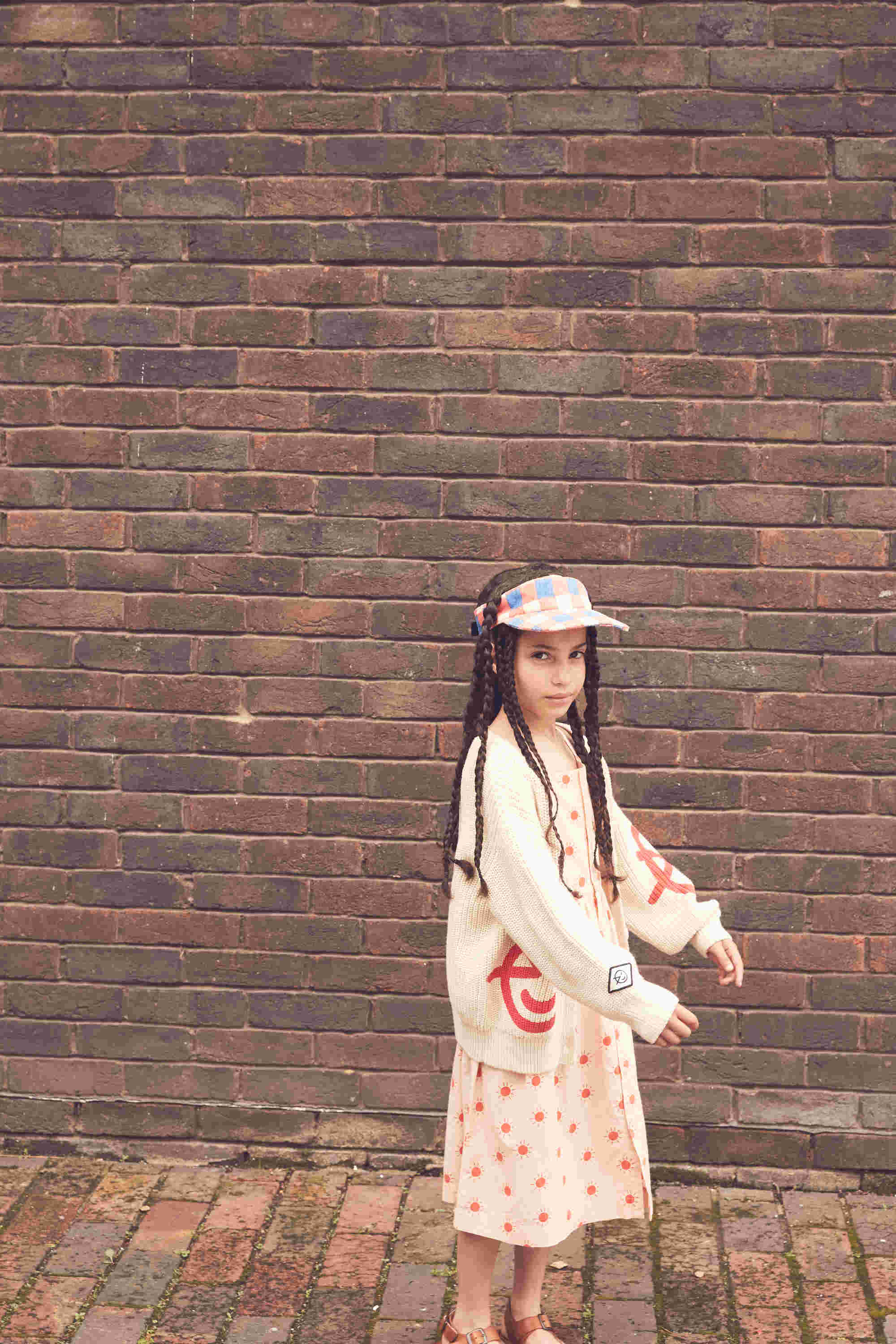 Girls White Cotton Cardigan