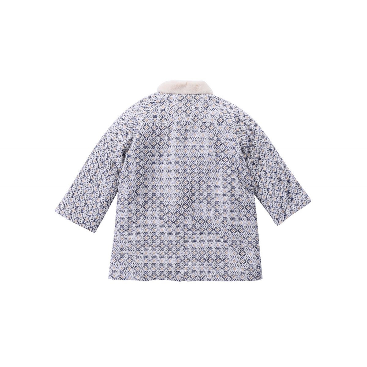 Girls Blue Sparkle Cotton Coat