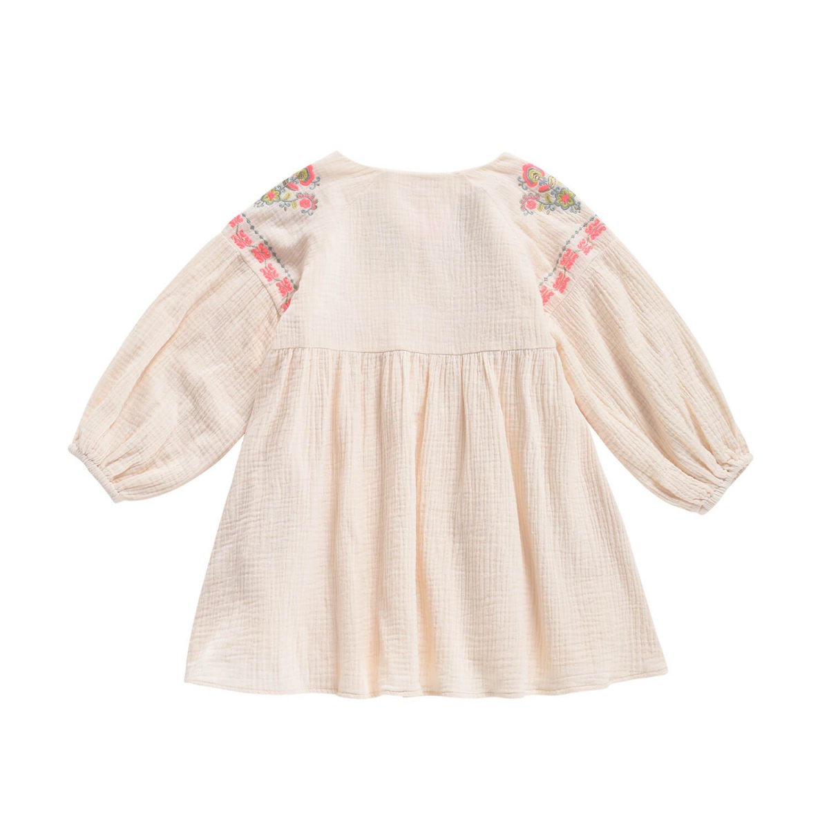 Girls Cream Cotton Dress