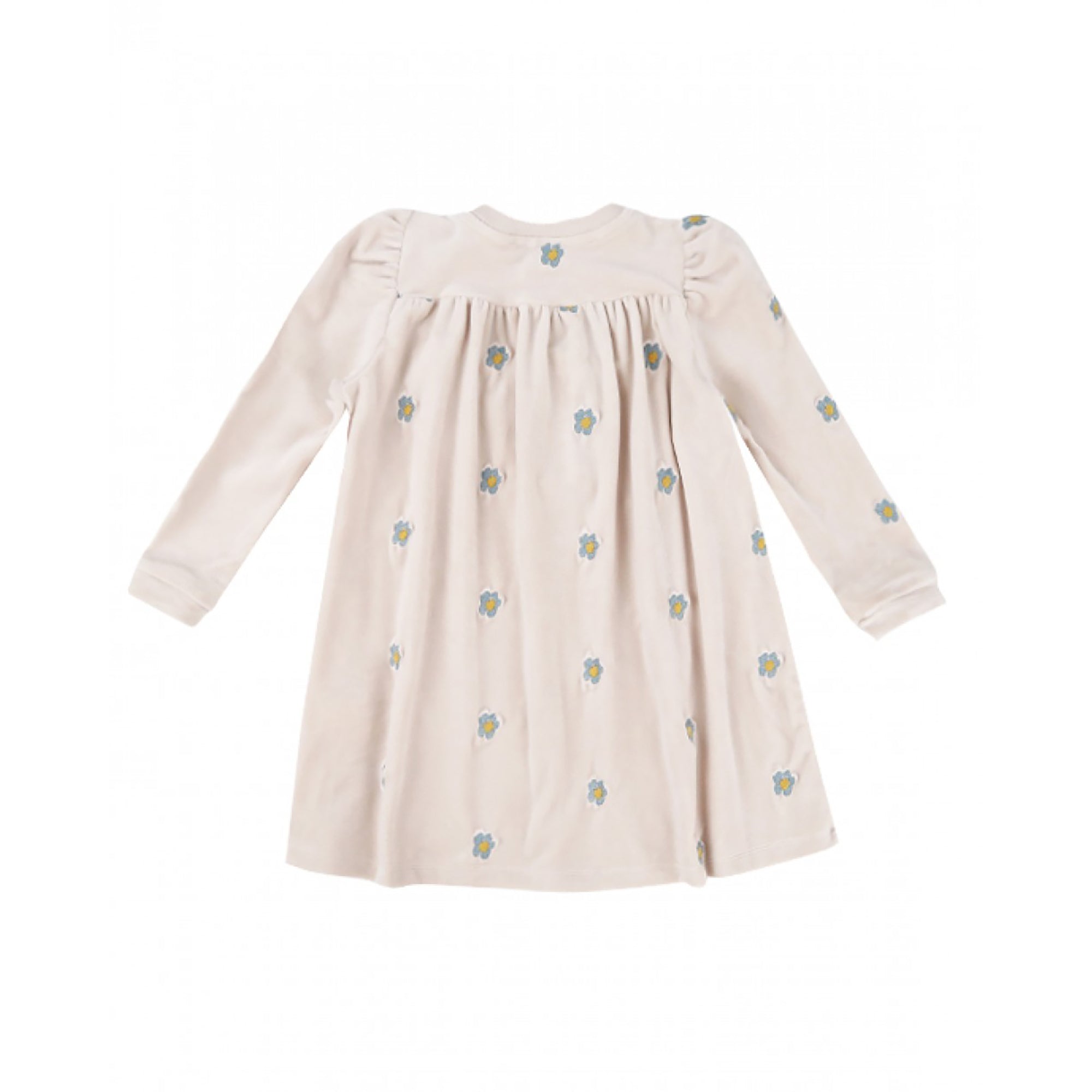 Girls Cream Embroidered Dress